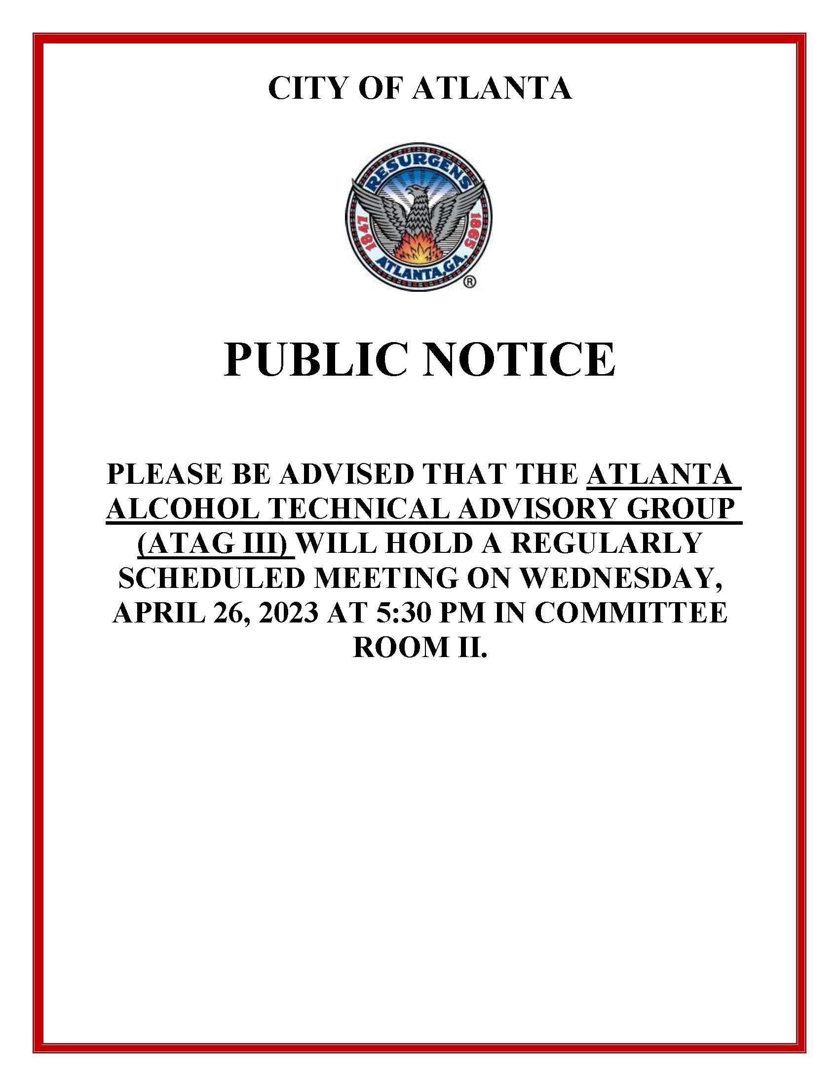 Public Notice - ATAG III - 4.26.23