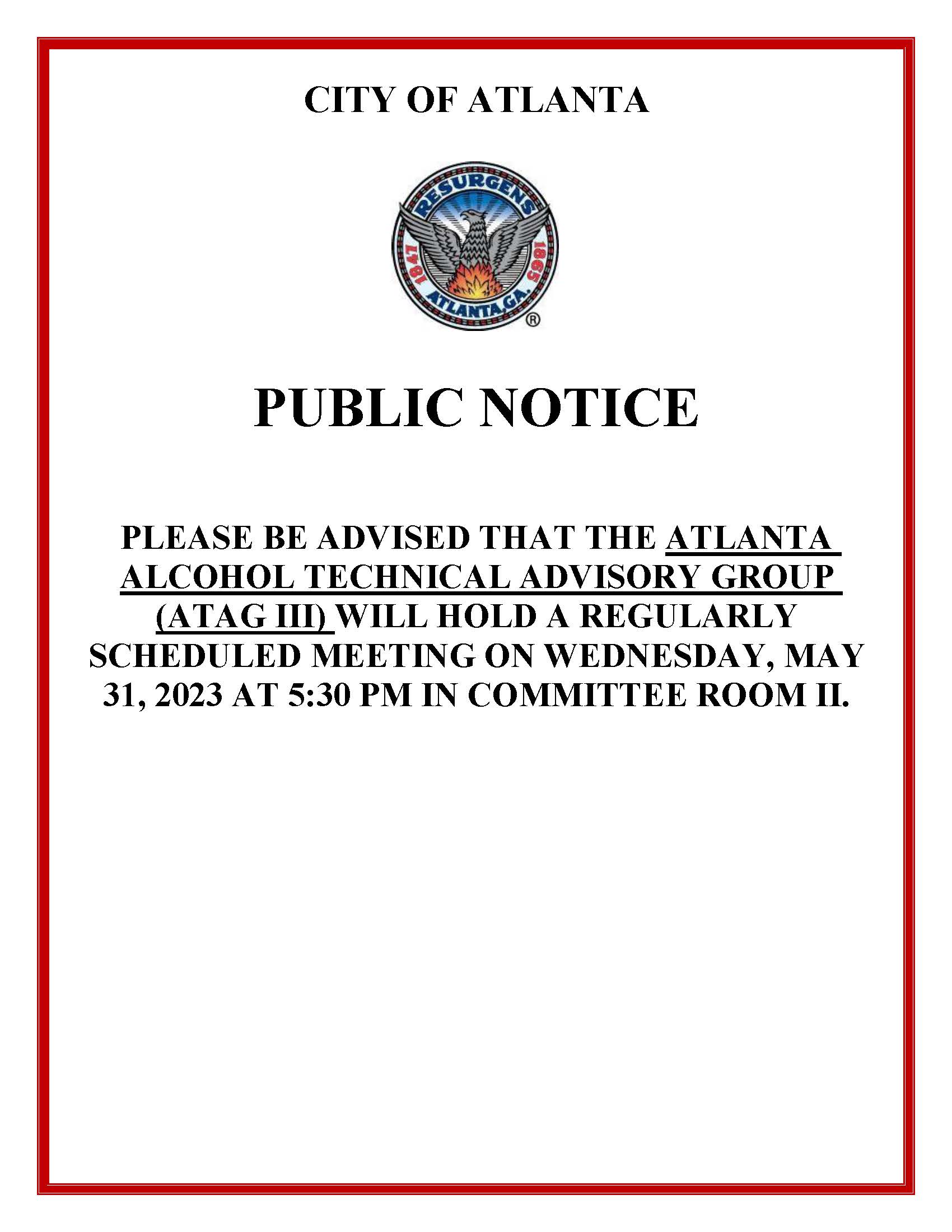 Public Notice - ATAG III - 5.31.23