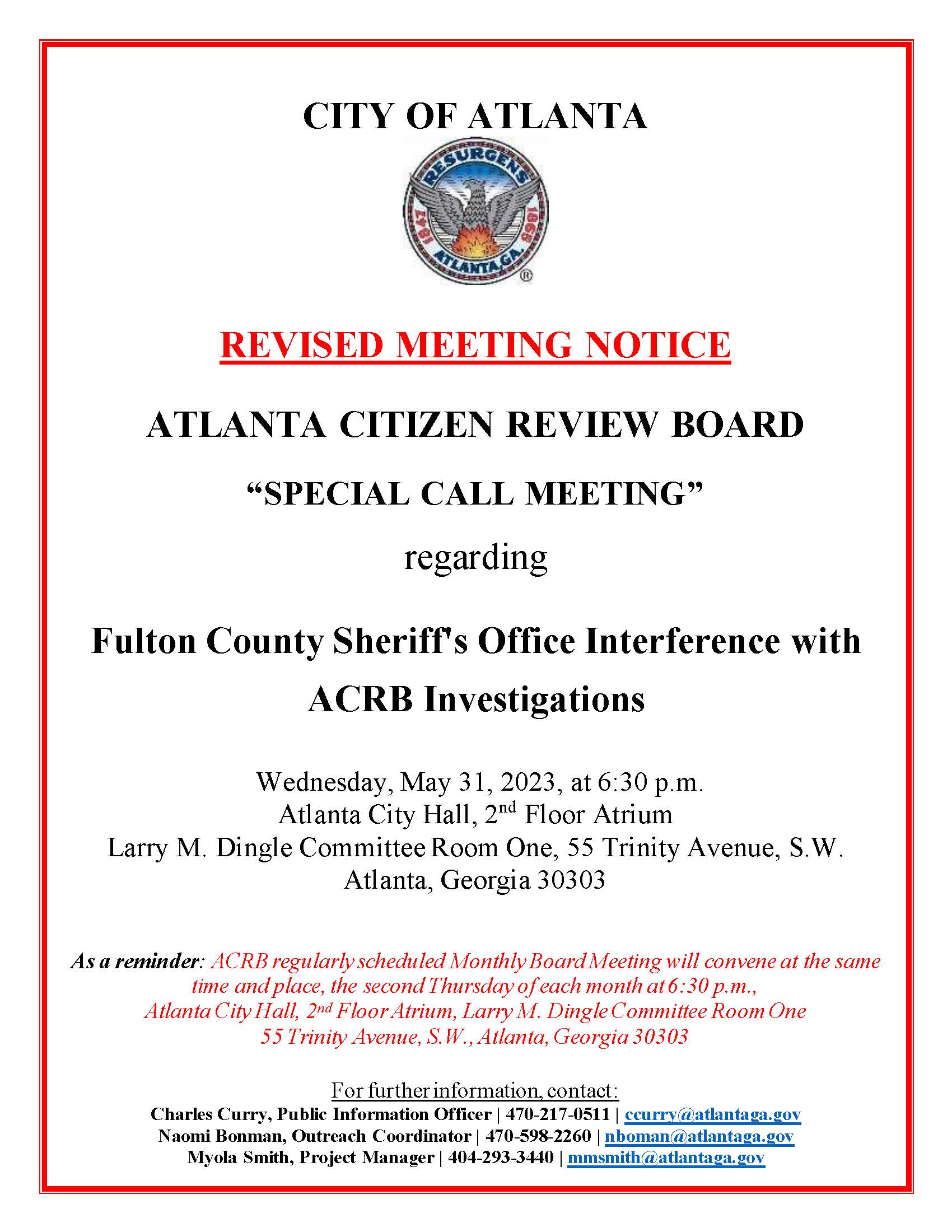 PUBLIC NOTICE_ ACRB Special Call Meeting May 31 2023