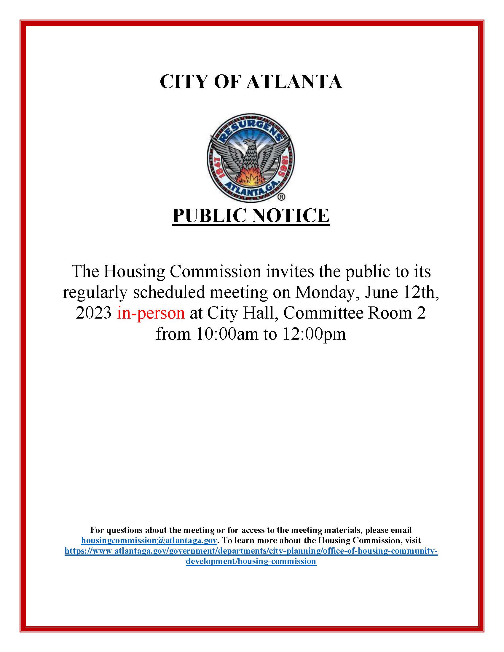 AHC Meeting Notice JUNE 12 2023