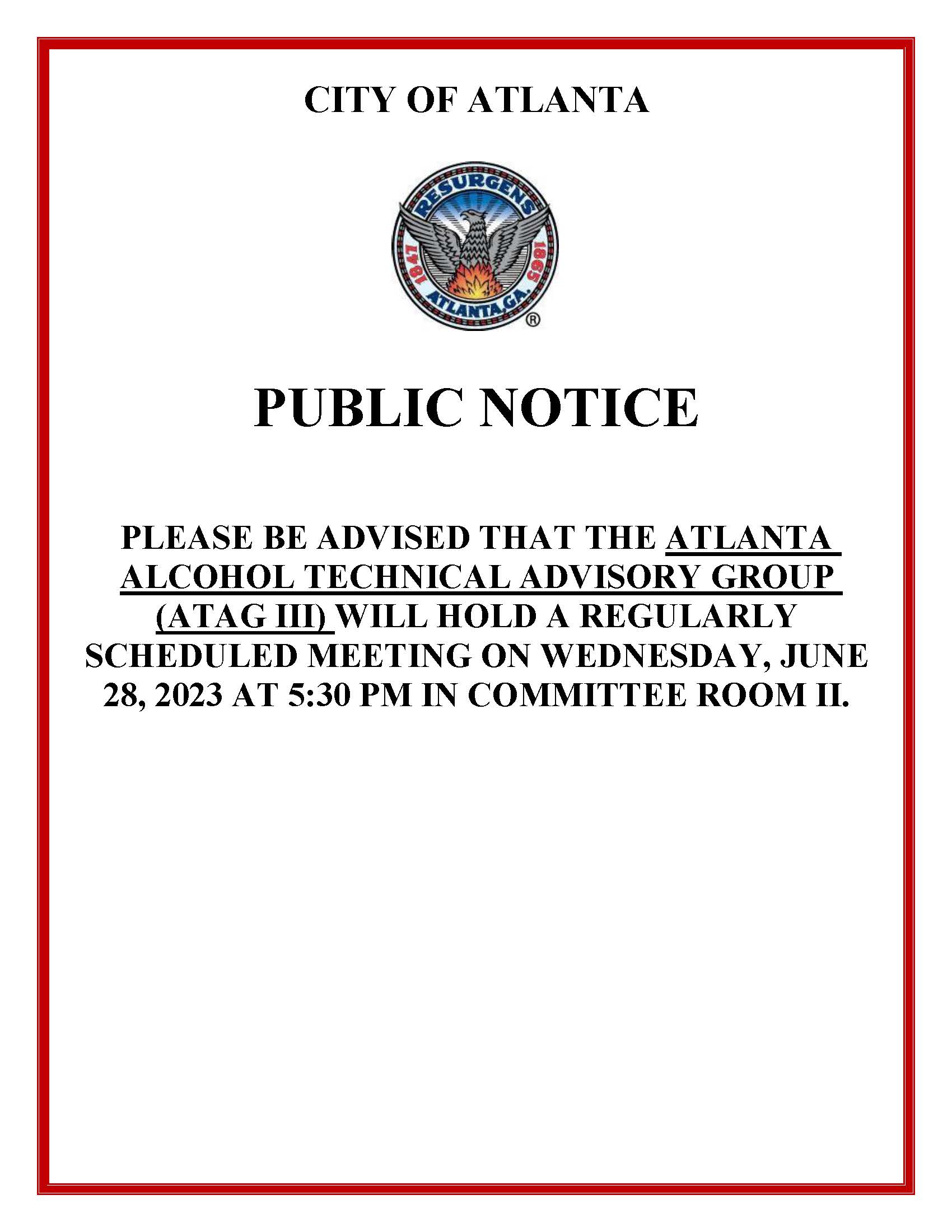 Public Notice - ATAG III - 6.28.23