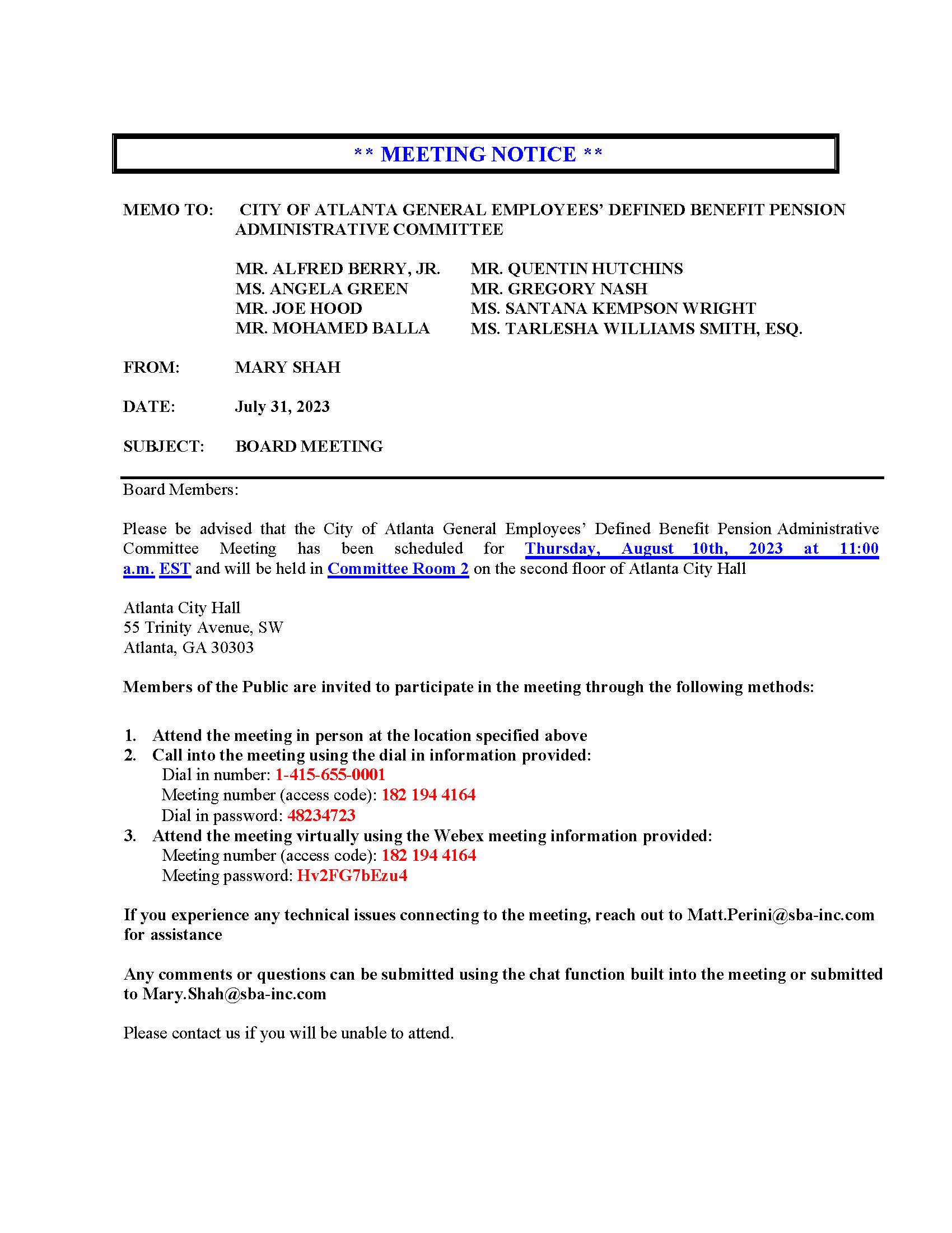 COAG - Meeting Notice 8.10.2023