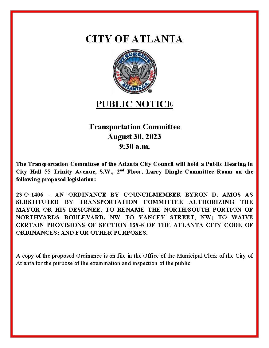 TC Public Notice (23-O-1406)