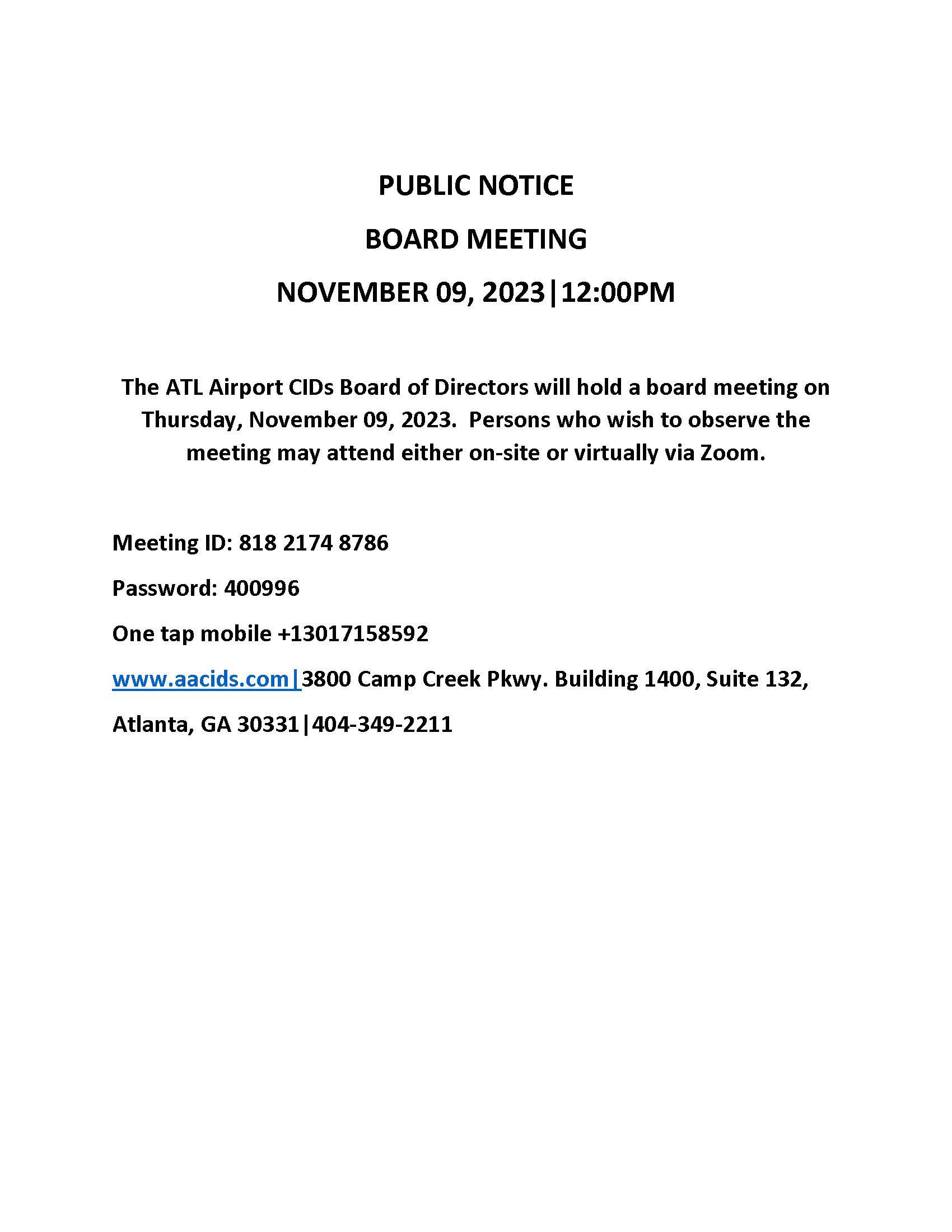 PUBLIC NOTICE AACID.11.09.2023