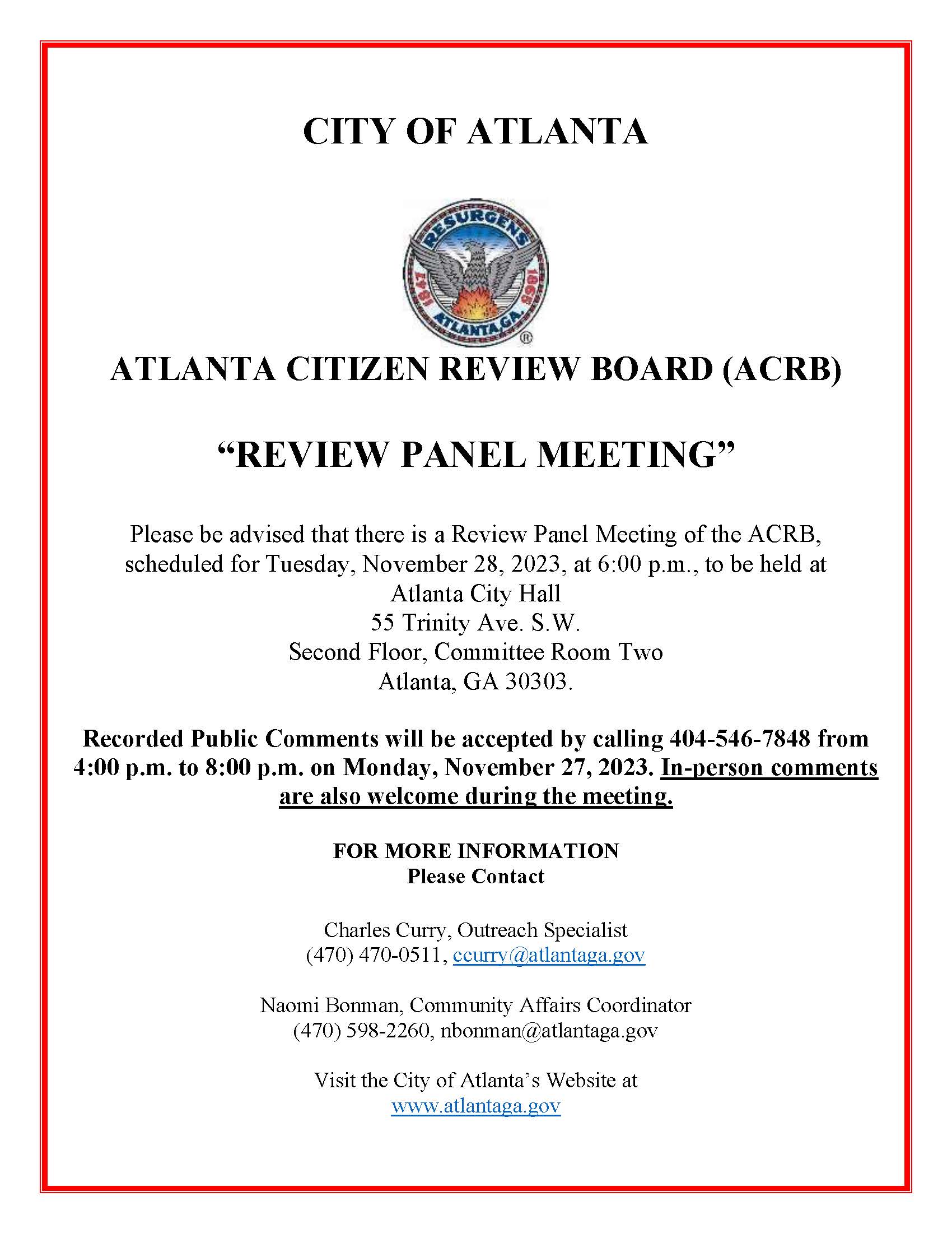 Revised PUBLIC NOTICE_ACRB Review Panel Meeting_11-28-23