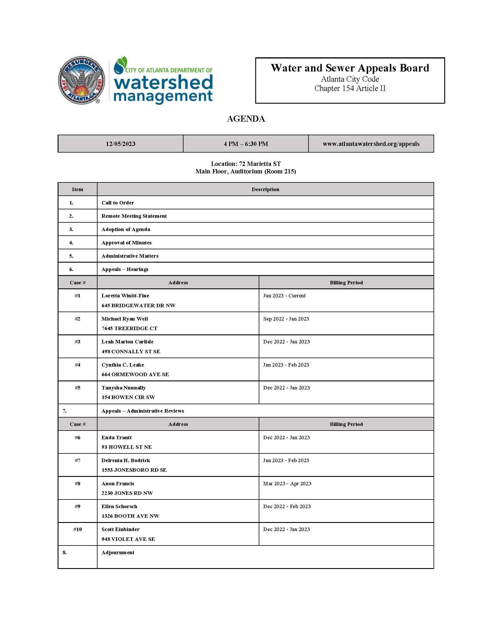 2023-12-05-WSAB Agenda