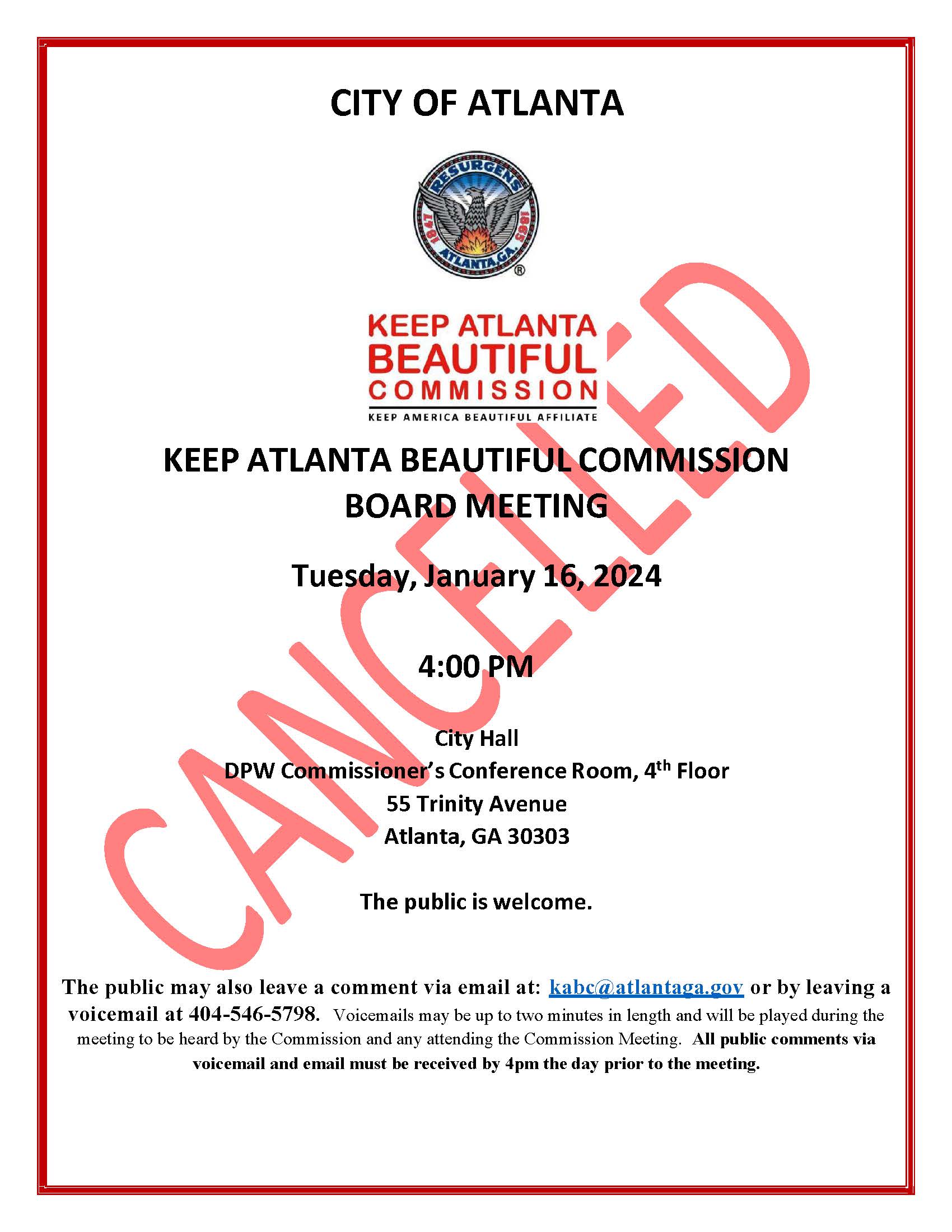 CANCELLED 1.16.2024 KABC Board Meeting