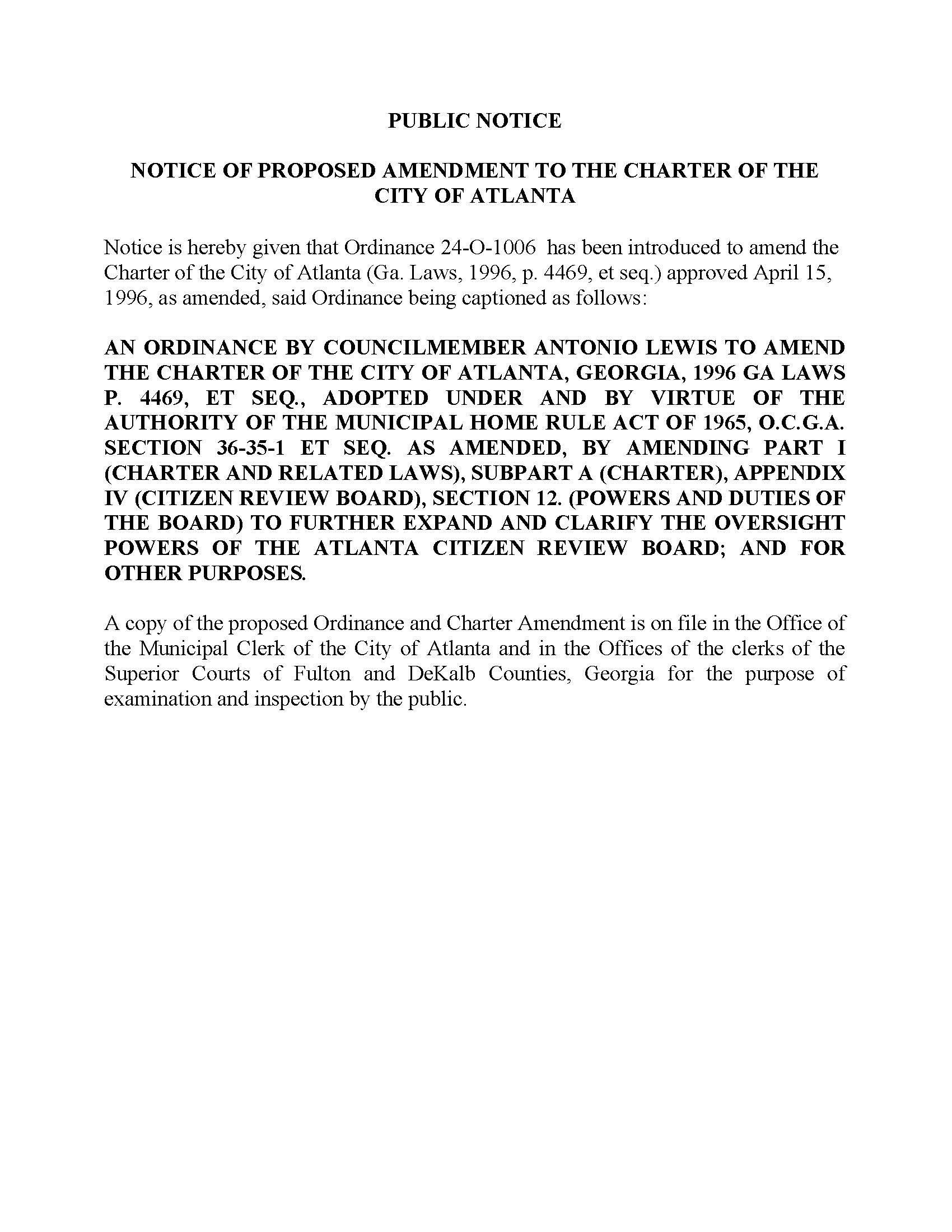 Charter Amendment Public Notice _24-O-1006