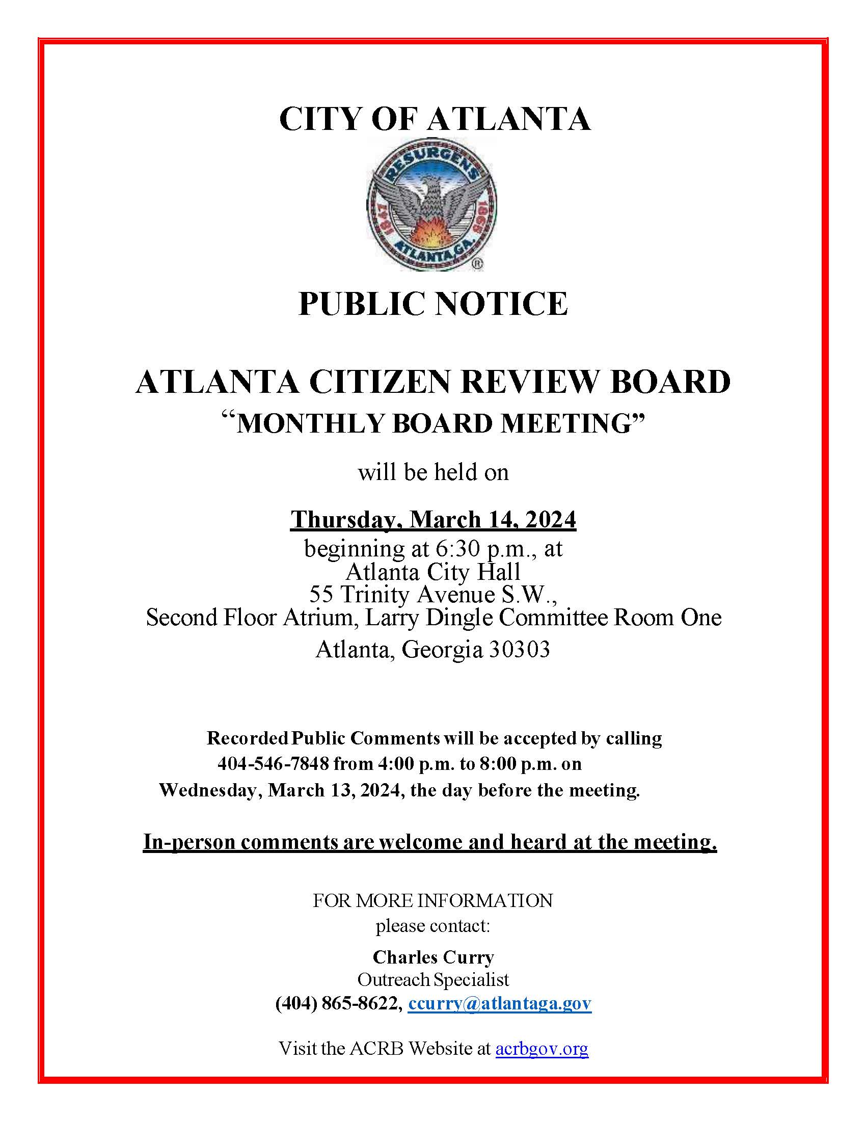 Public Notice_ACRB March 2024 Board Meeting.3.14.2024