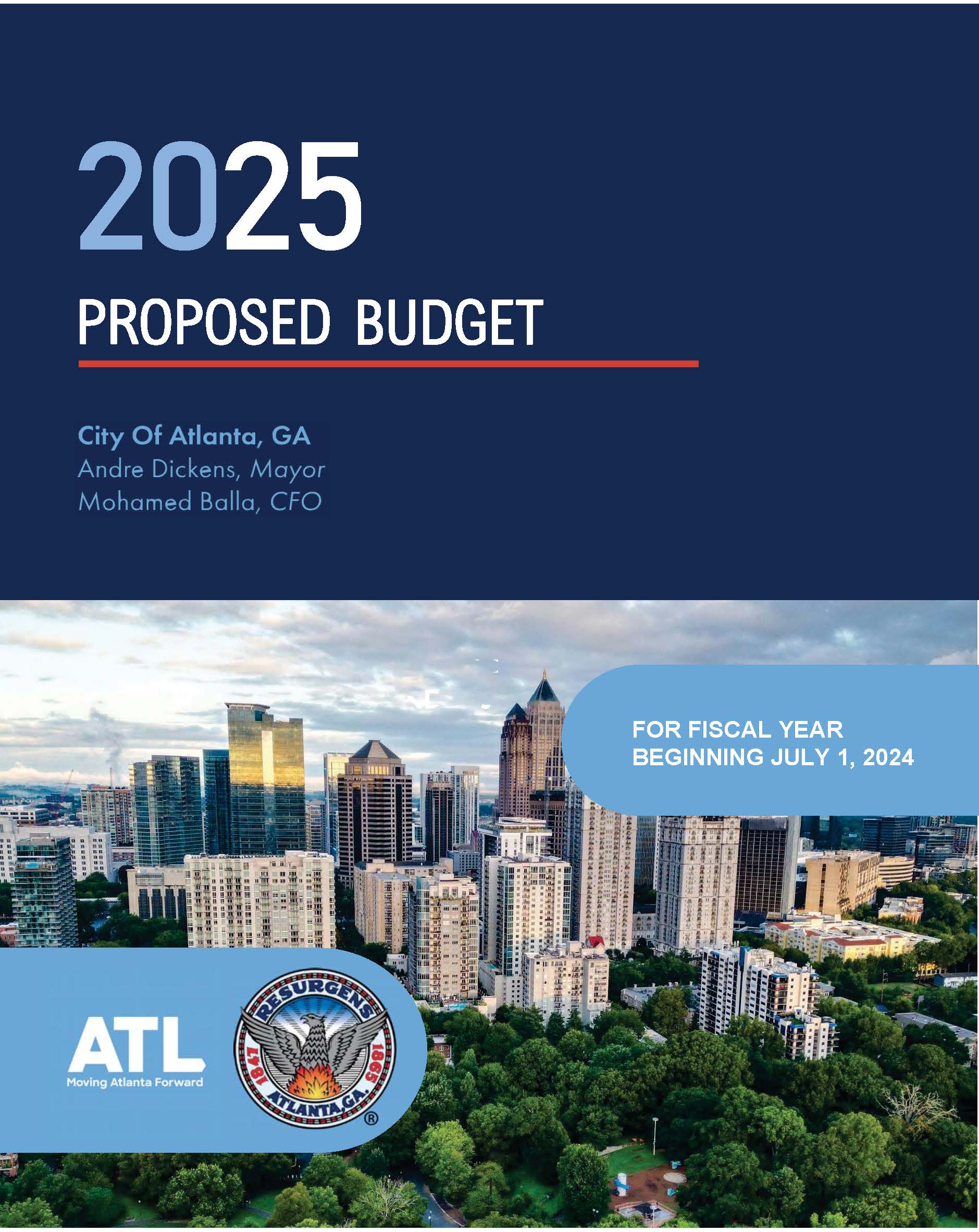 FY2025 CITY OF ATLANTA PROPOSED BUDGET BOOK BANNER