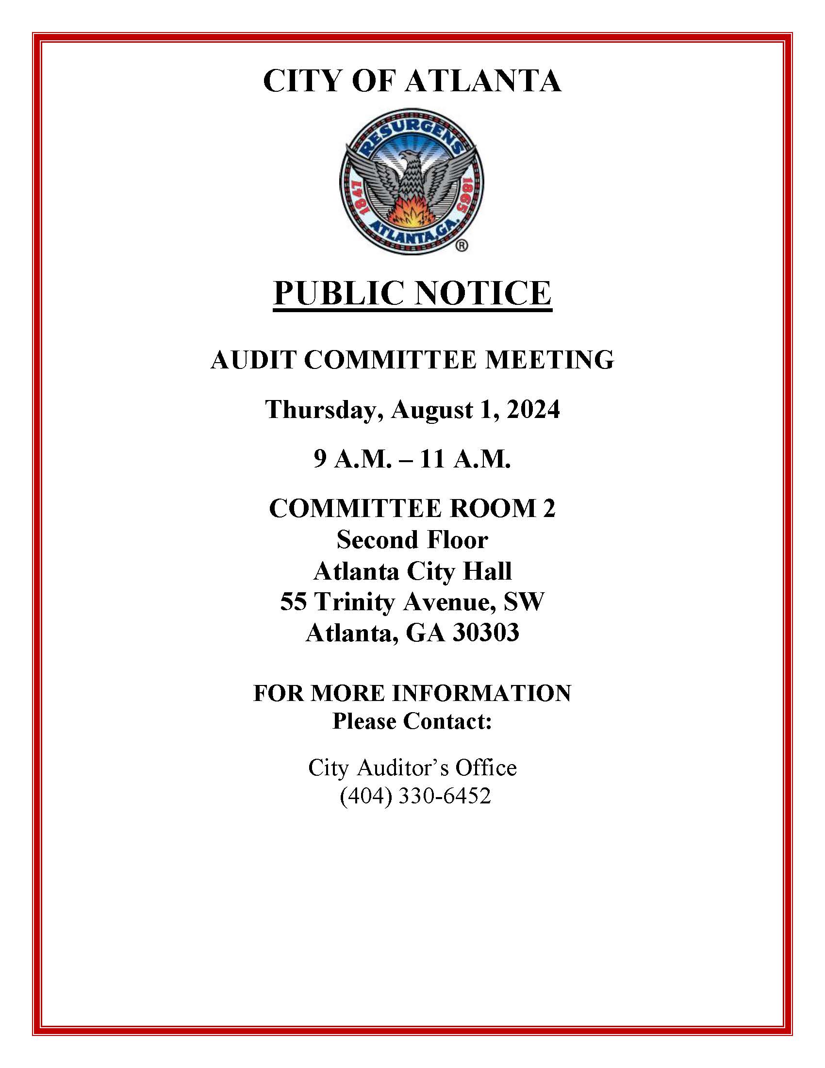 Public Notice August 1 2024