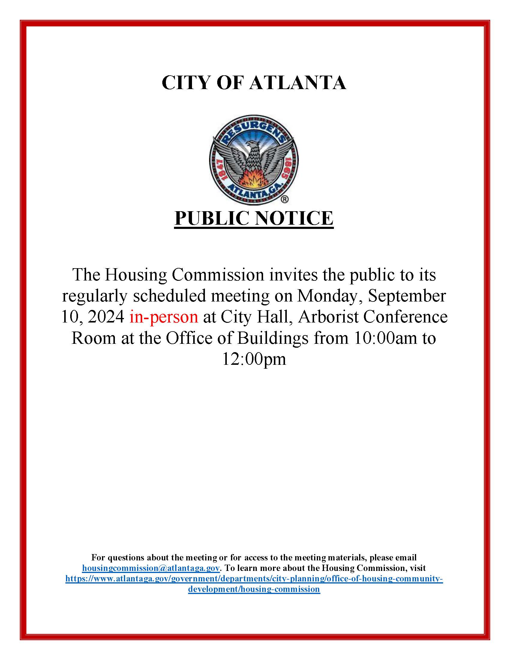 AHC Meeting Notice September 10 2024