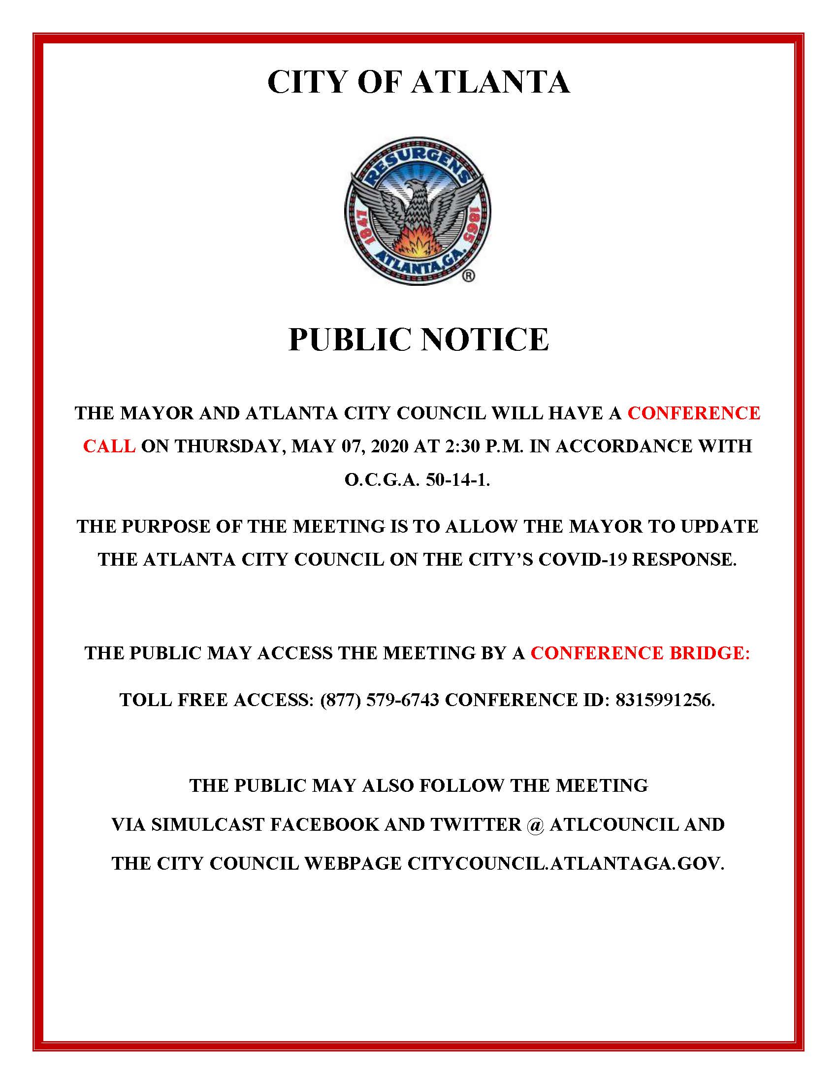 5.07.20 - Mayor Conference Call with ACC Public Notice