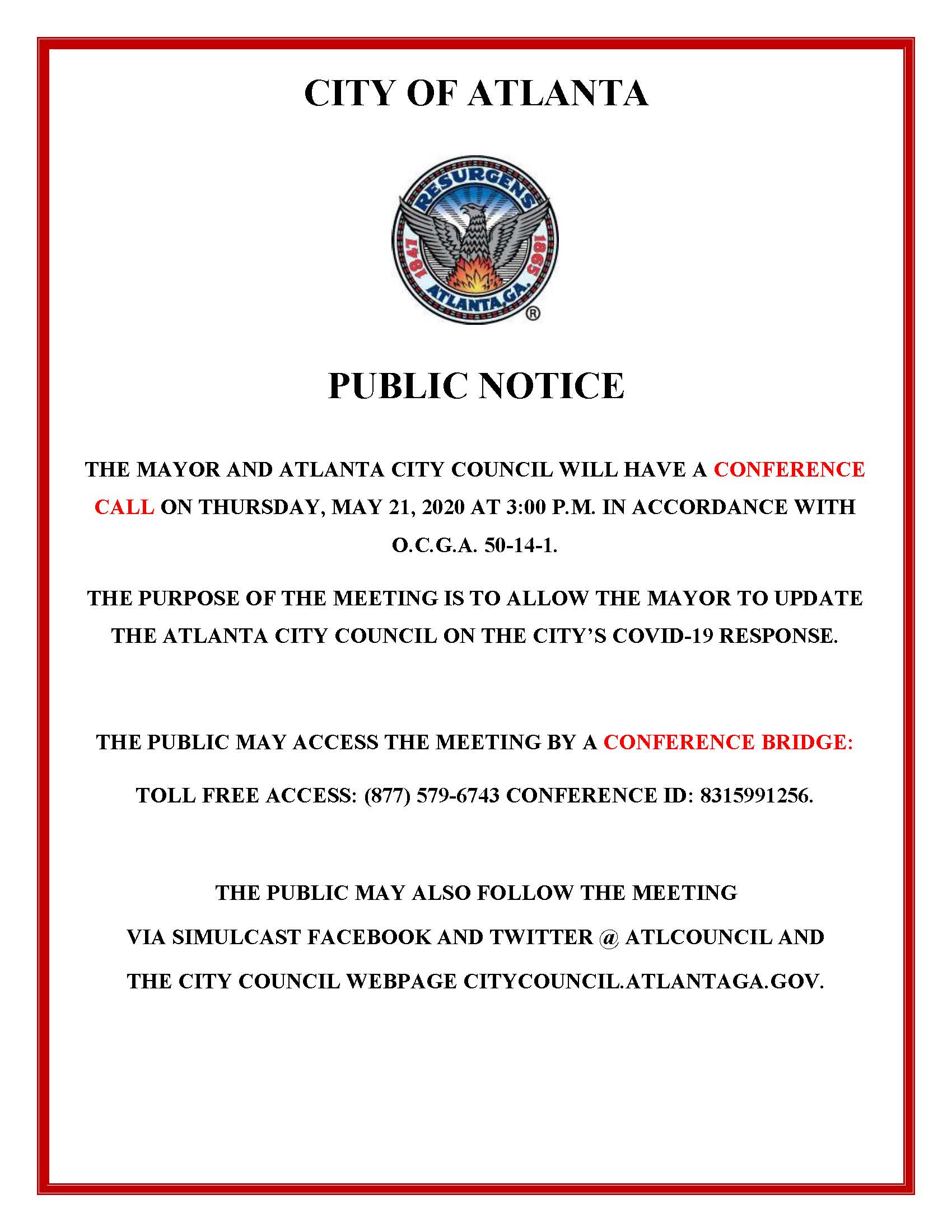 5-21-20 - Mayor Conference Call with ACC Public Notice 5.21.2020