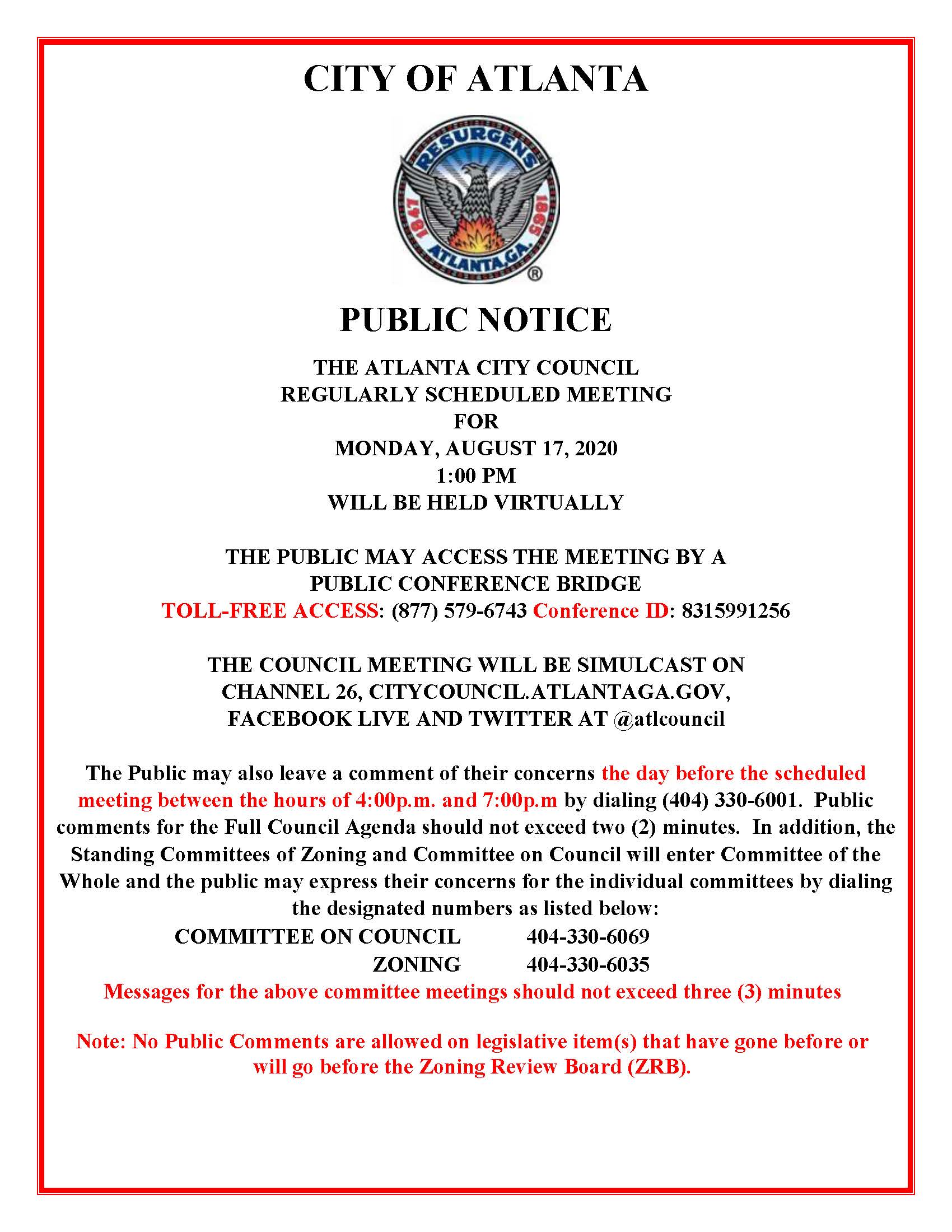 Aug 17 2020 Virtual ACC Meeting Public Notice