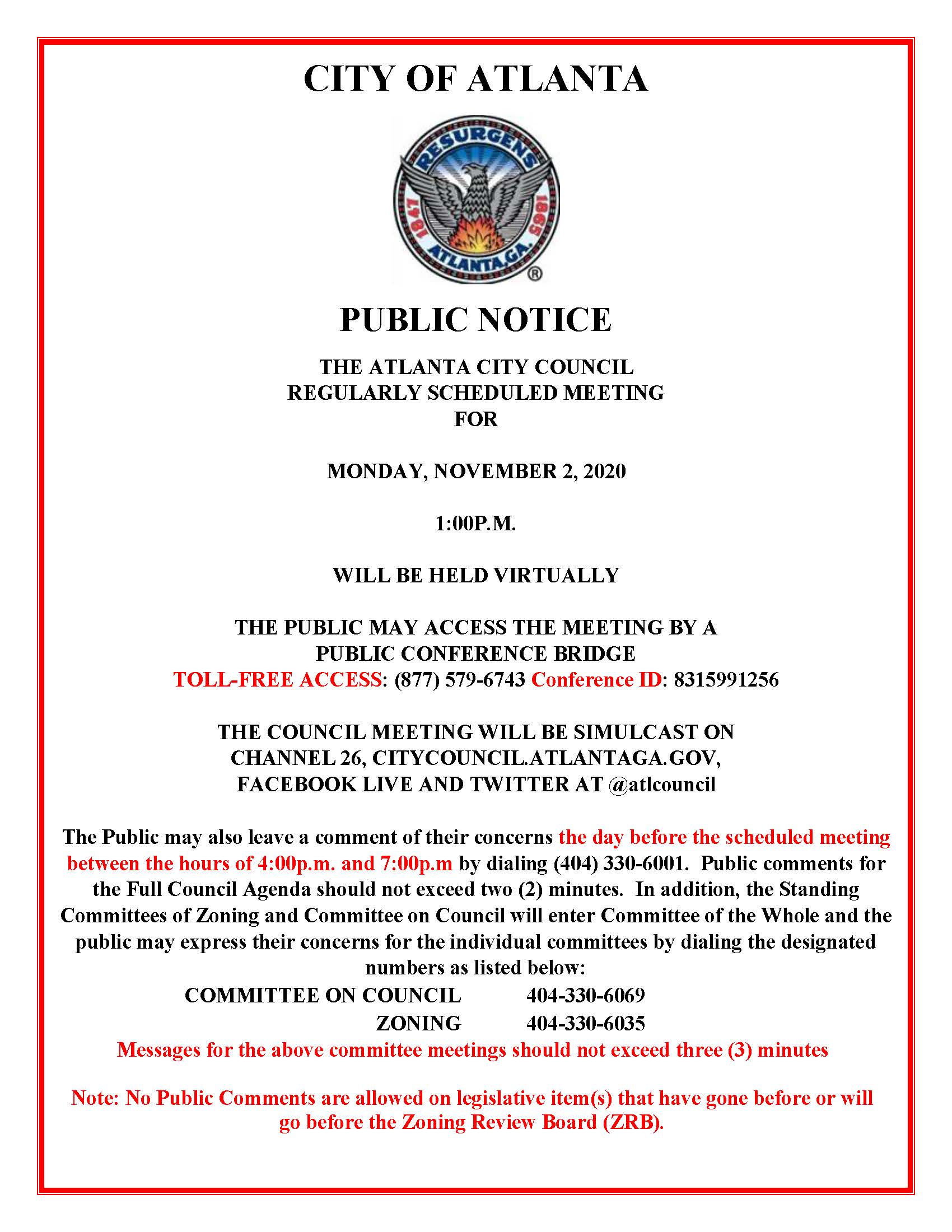 Nov.02. 2020  ACC Virtual Meeting Public Notice