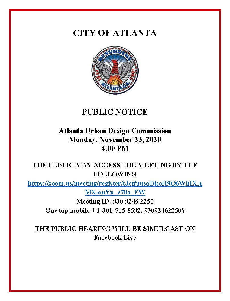 AUDC Meeting Public Notice Virtual - 11.23.2020