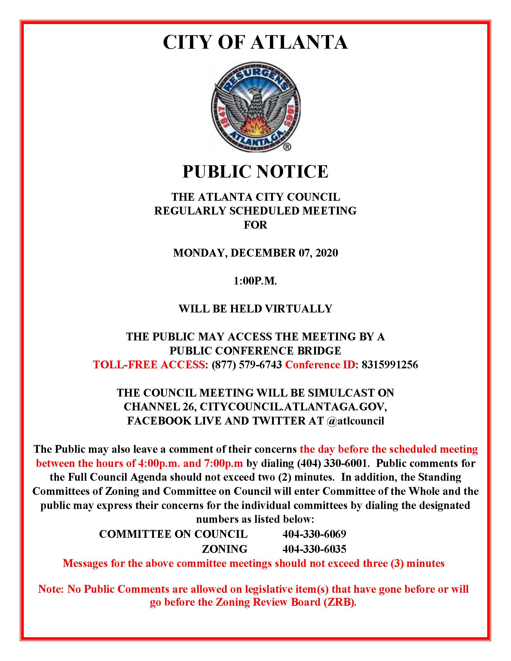 Dec.07. 2020  ACC Virtual Meeting Public Notice