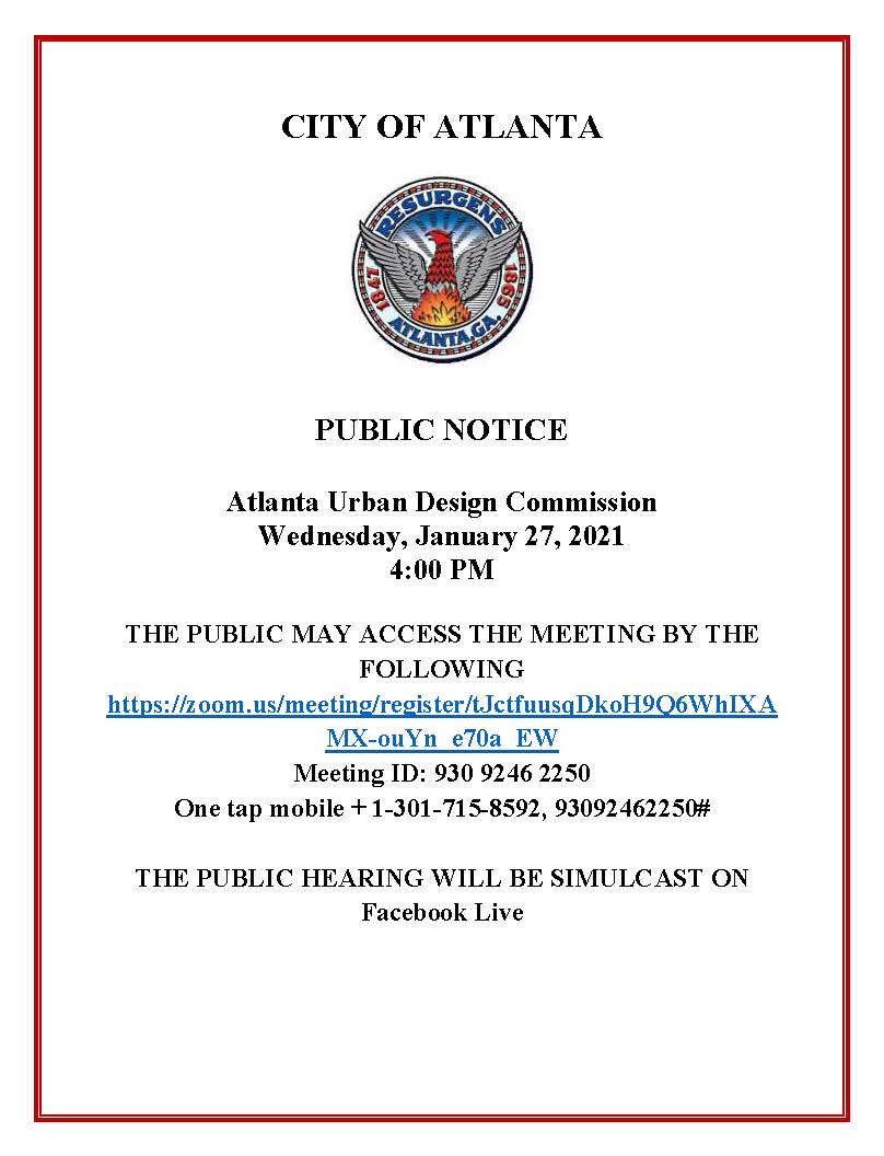 AUDC Meeting Public Notice Virtual - 01.27.2021