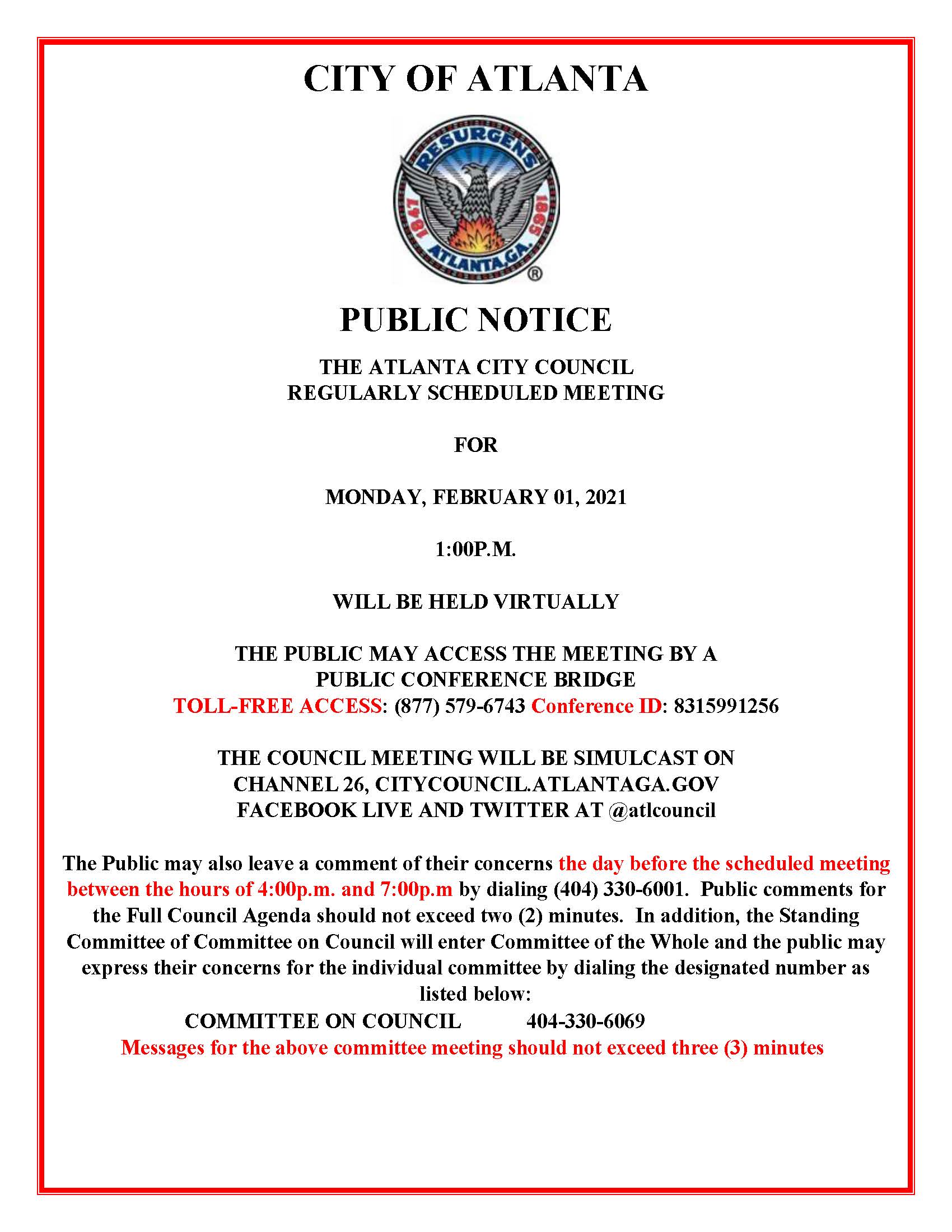 UPDATED. Feb.01.2021 ACC Virtual Meeting Public Notice