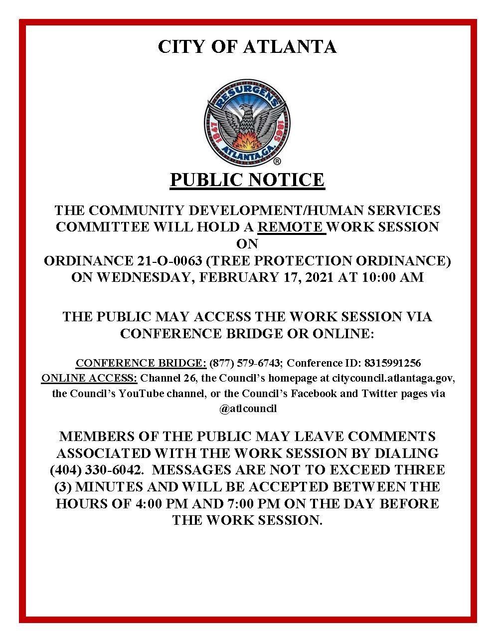 Ordinance 21-O-0063 TPO Public Notice FINAL