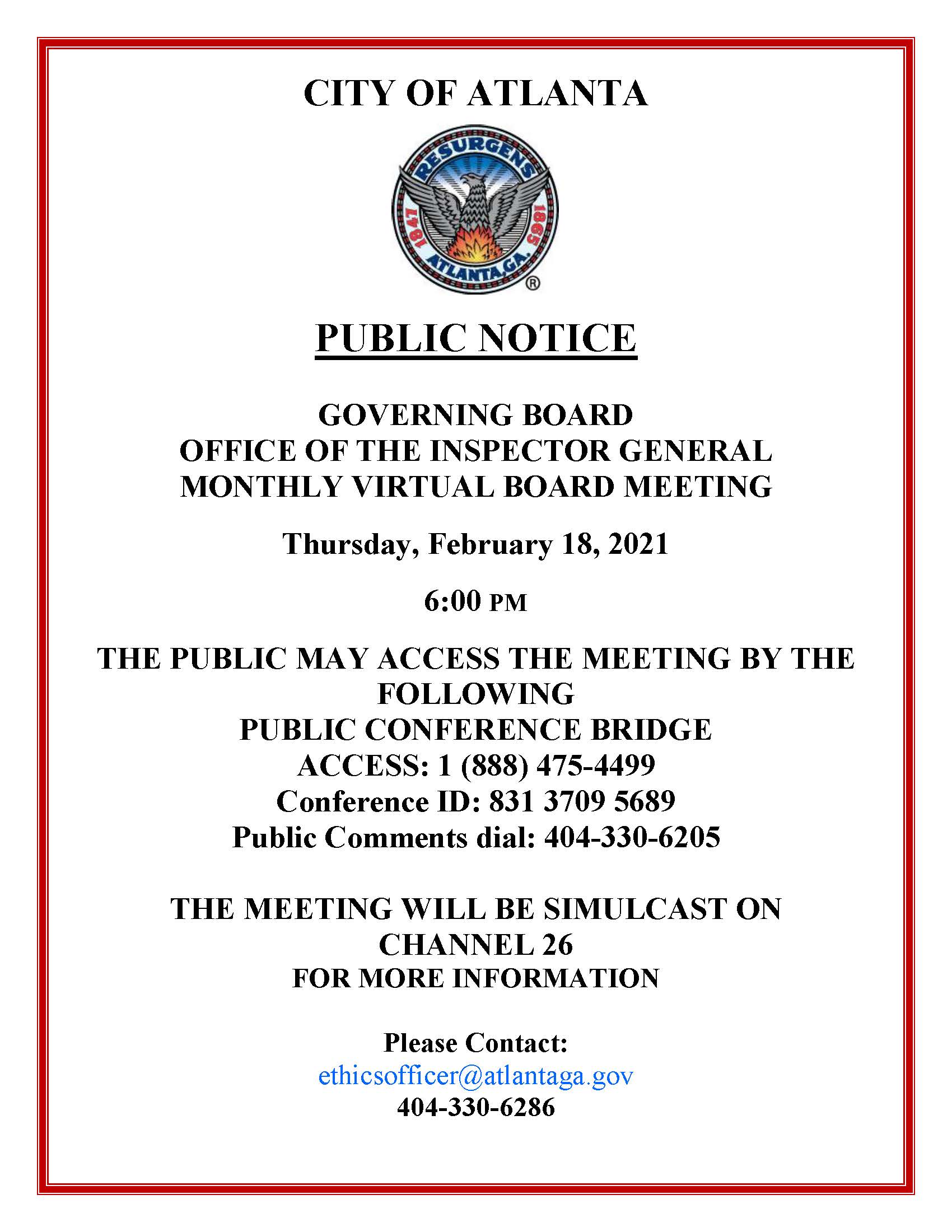 Monthly Virtual Board Meeting_Public Notice_021821