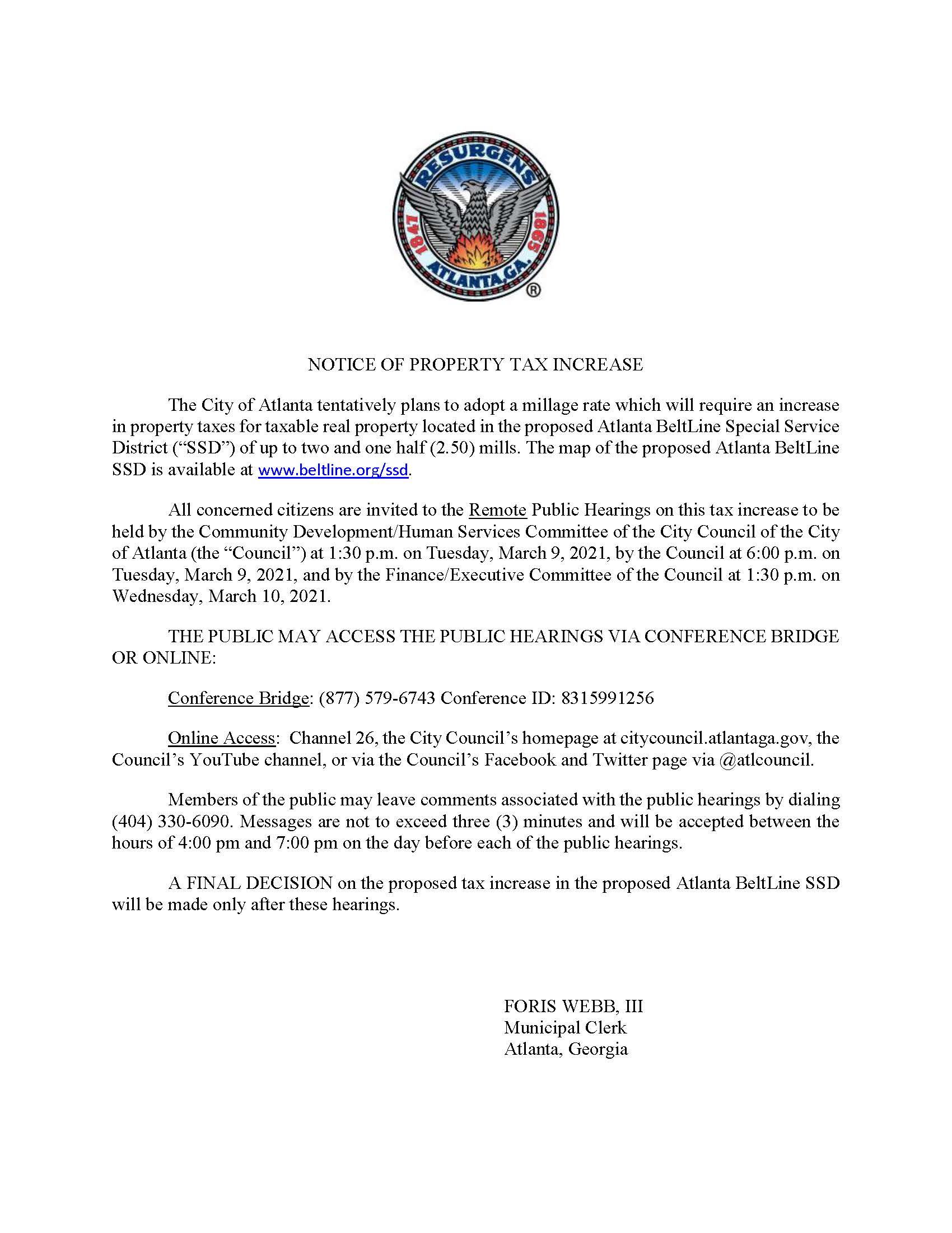 CORRECTION DISPLAY AD. Notice of Public Hearing for SSD Levy_FINAL_22521