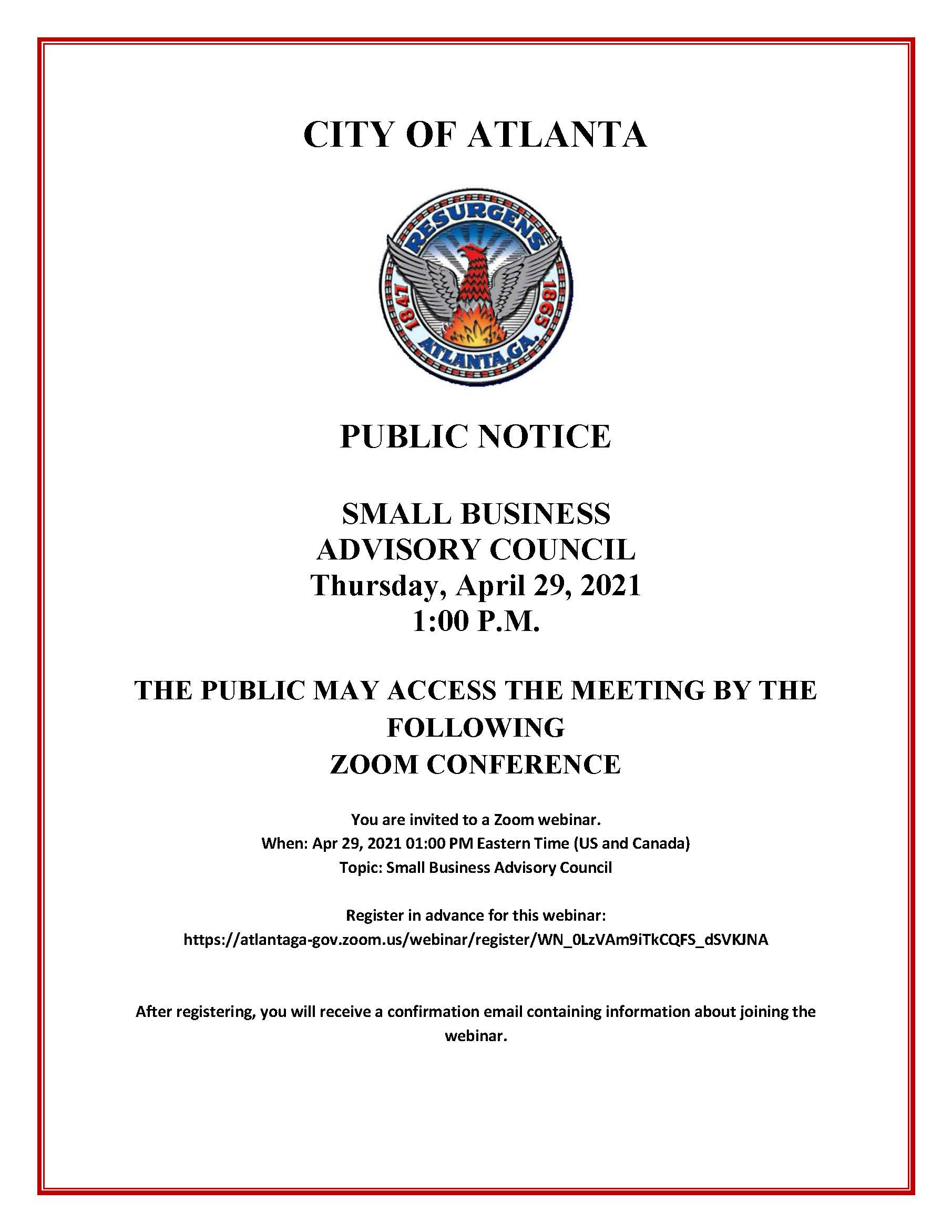 Public Notice SBAC 4-29