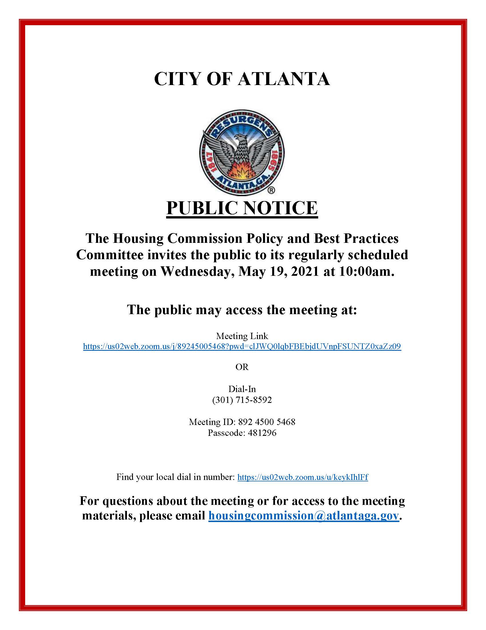 20210519 Housing Commission Policy Committee Meeting