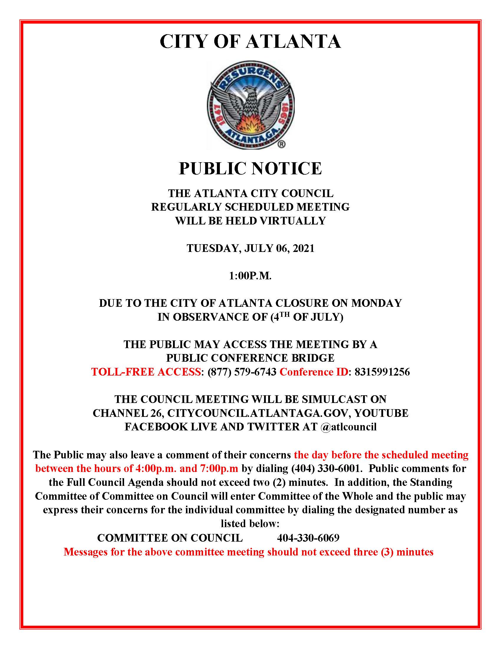 7.06.2021 ACC Virtual Meeting Public Notice