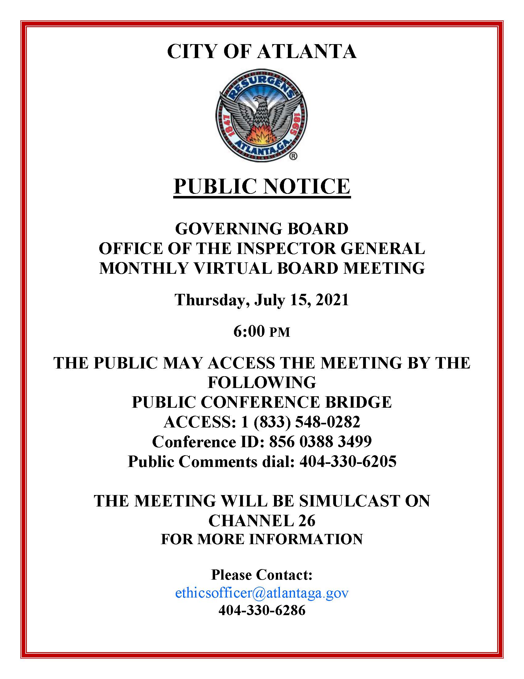 Monthly Virtual Board Meeting_Public Notice_070821