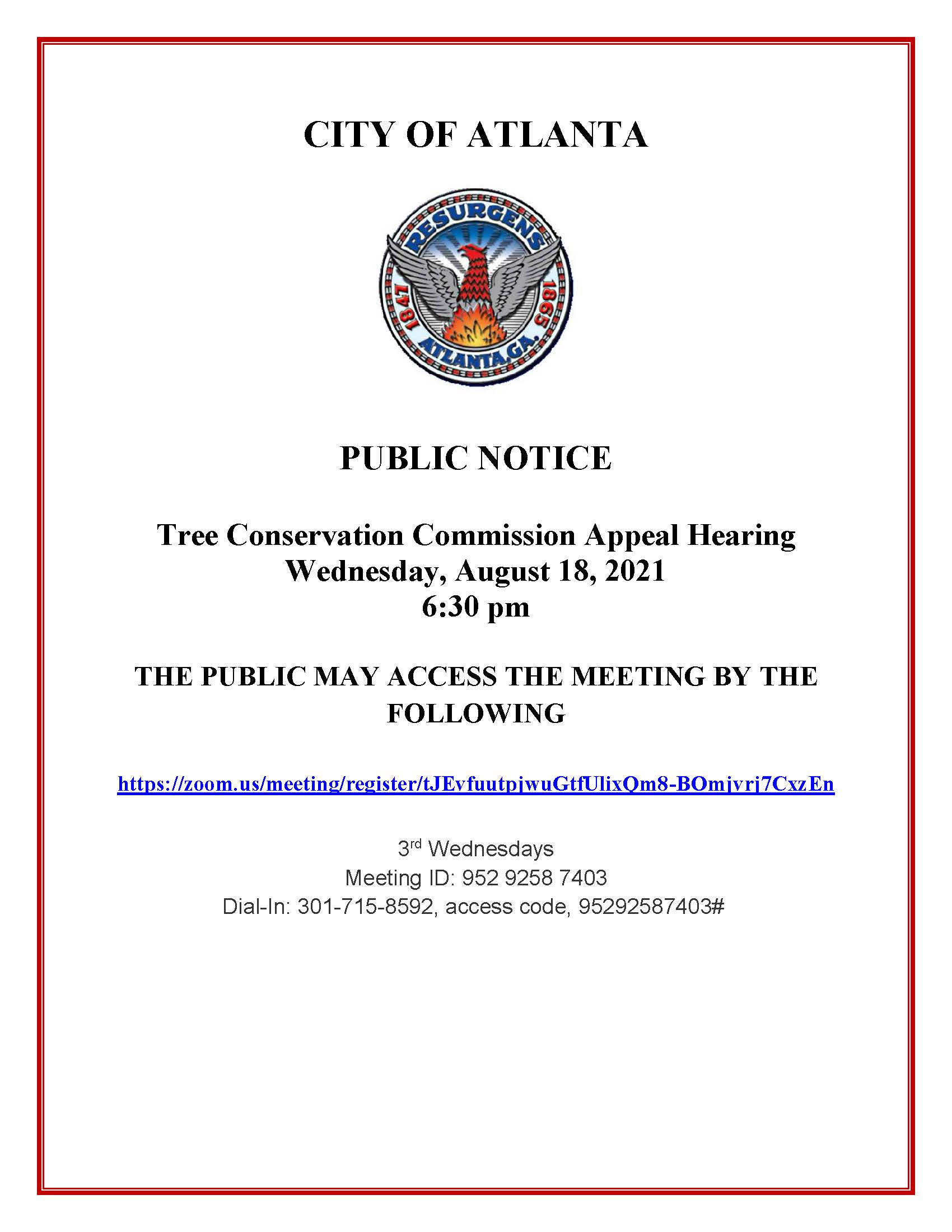 Public Notice Virtual Tree Commission August_18_2021