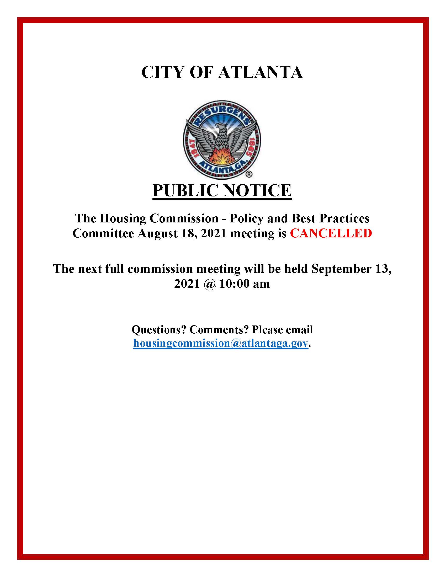 08182021AHCPBPCCANCELED Public Notice