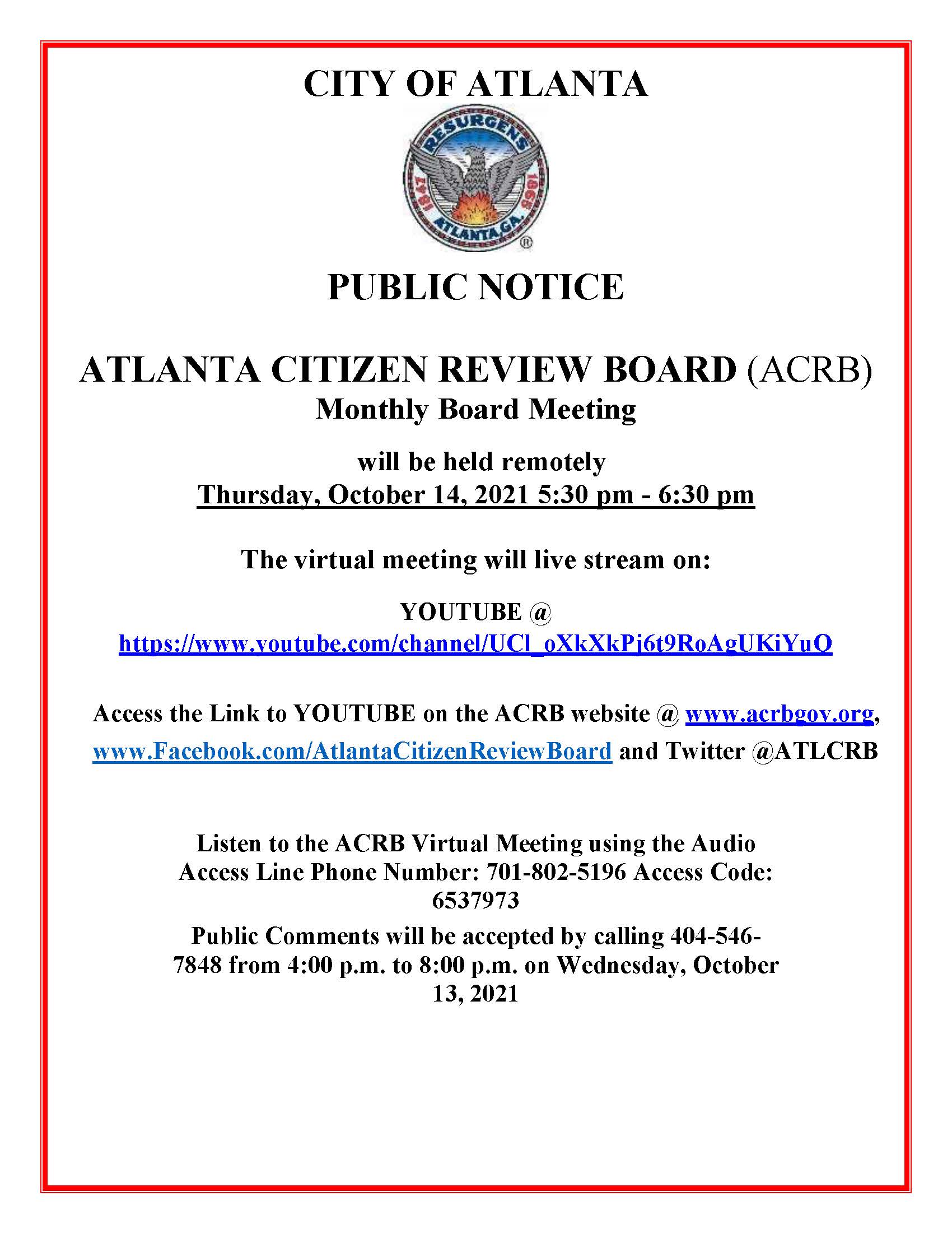 ACRB Public Notice Oct. 14 2021