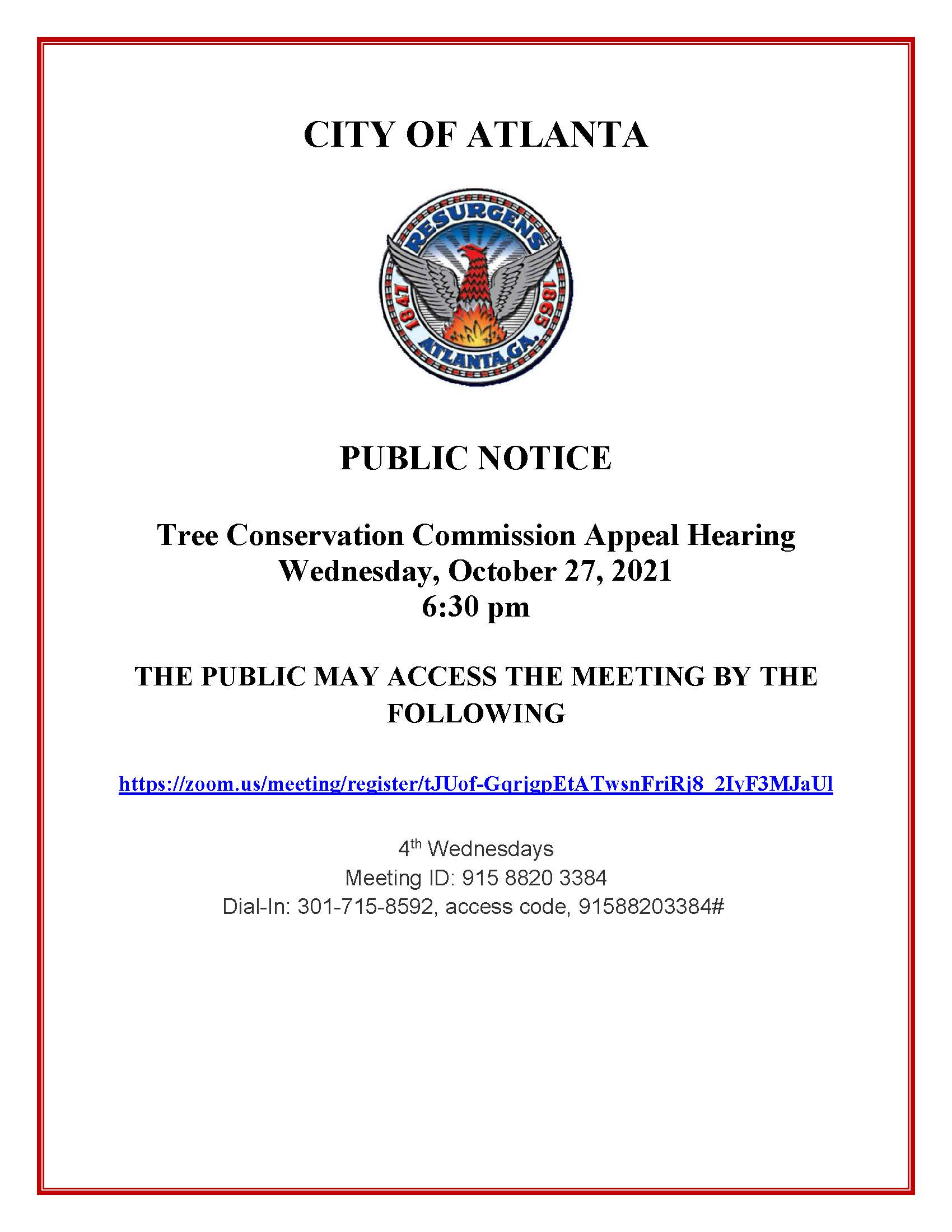 Public Notice Virtual Tree Commission October_27_21