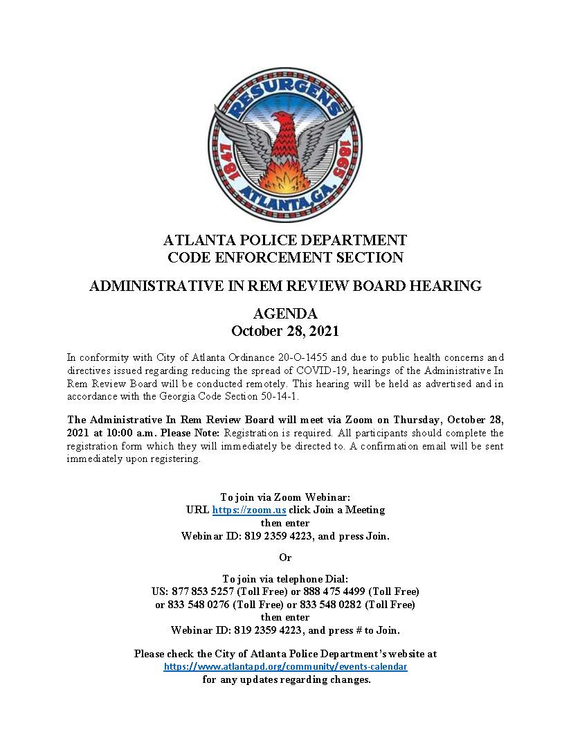 Website Publication__Administrative In Rem Hearing__October 28_2021