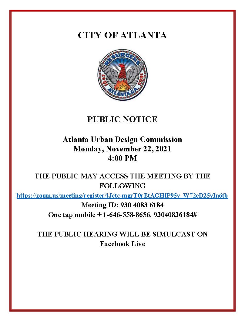 AUDC Meeting Public Notice Virtual - 11.22.2021