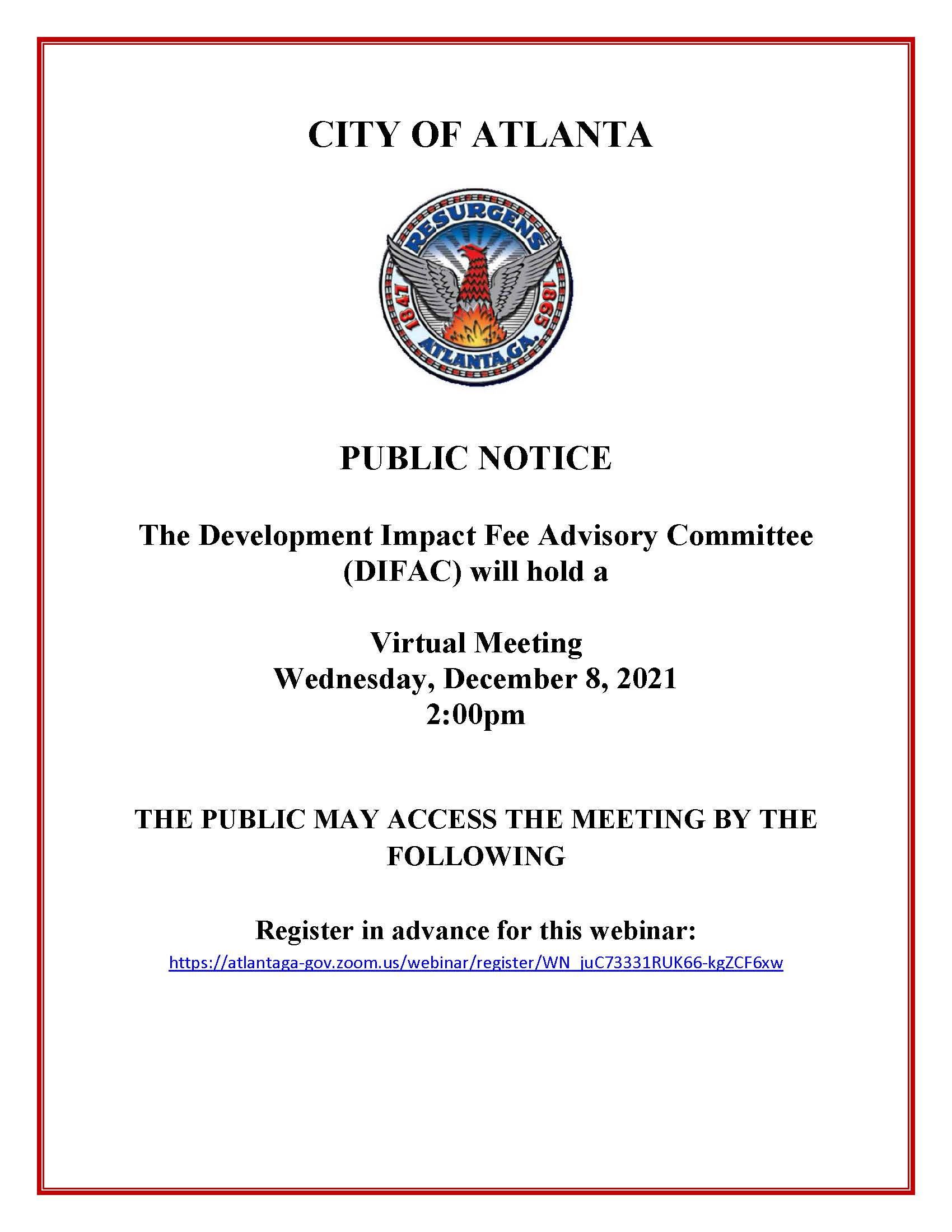 Dec 8th Public Notice.DIFAC