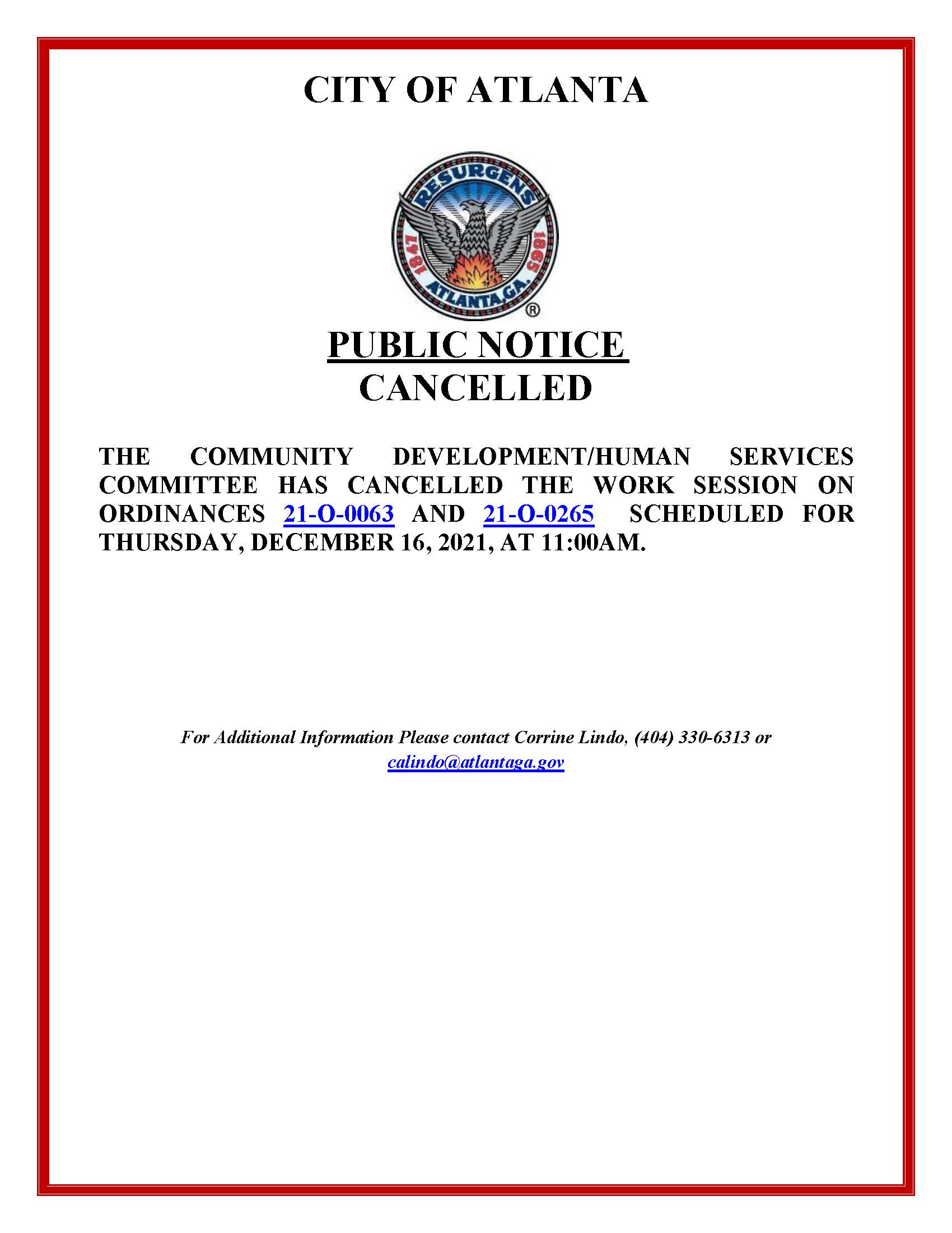 Tree Protection Ordinance Work Session_Public Notice_ Cancelled