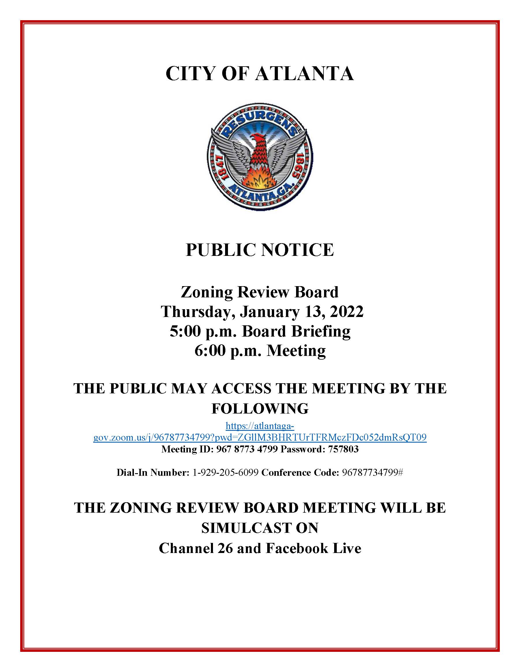 Public Notice ZRB.1.13.2022