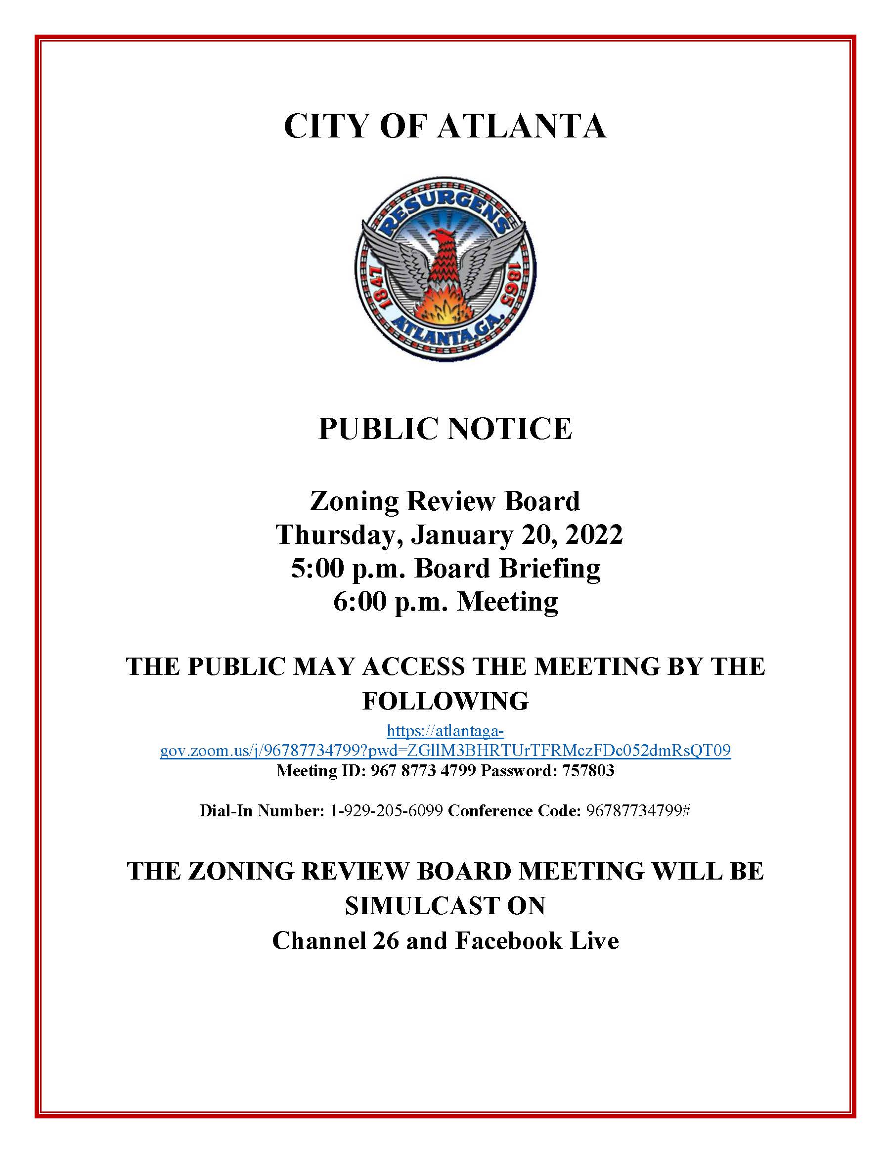 Public Notice ZRB.1.20.2022