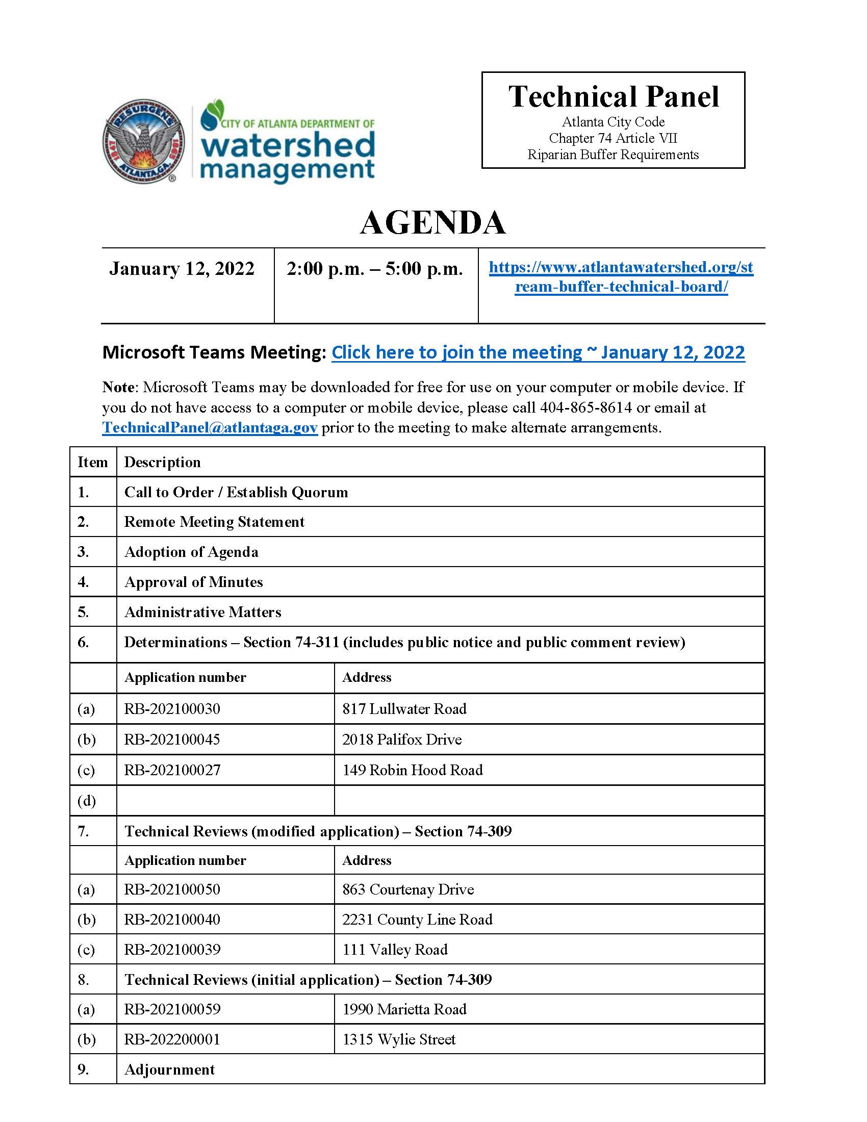 AGENDA - Riparian Buffer Technical Panel       1-12-22 (002)