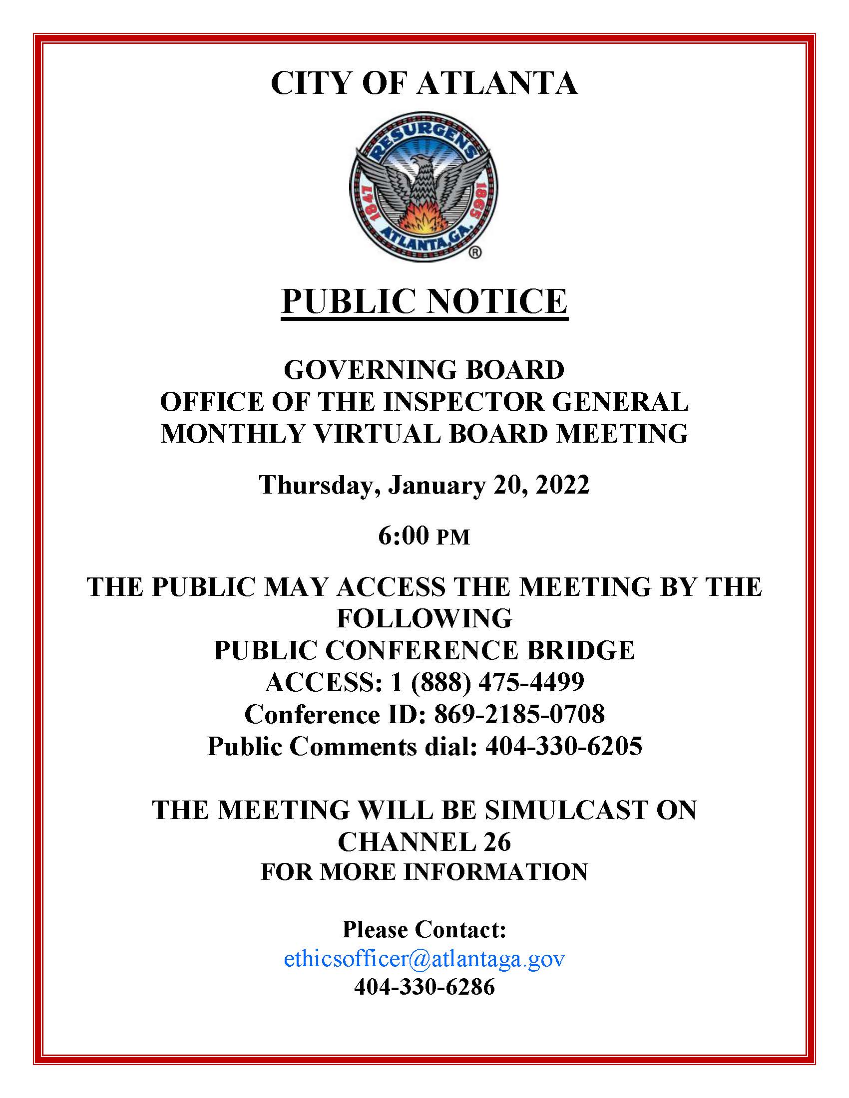 Monthly Virtual Board Meeting_Public Notice_012022