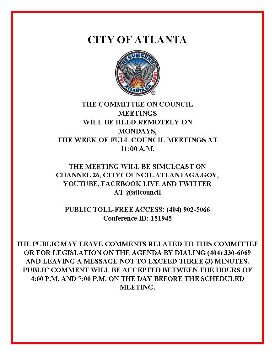 Committee on Council Public Notice 2.21.22