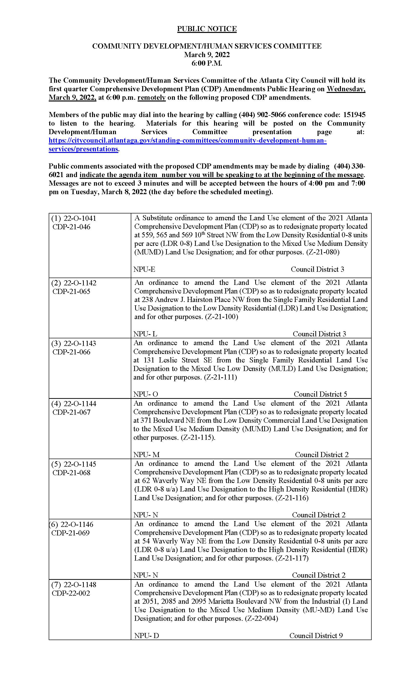 1Q 2022 CDP Public Hearing 3.9.22 Notice and Agenda_Corrected_Page_1