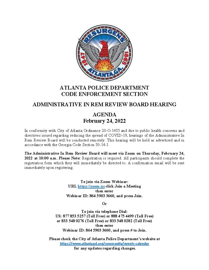 Website Publication Administrative In Rem Hearing_ February 24 2022