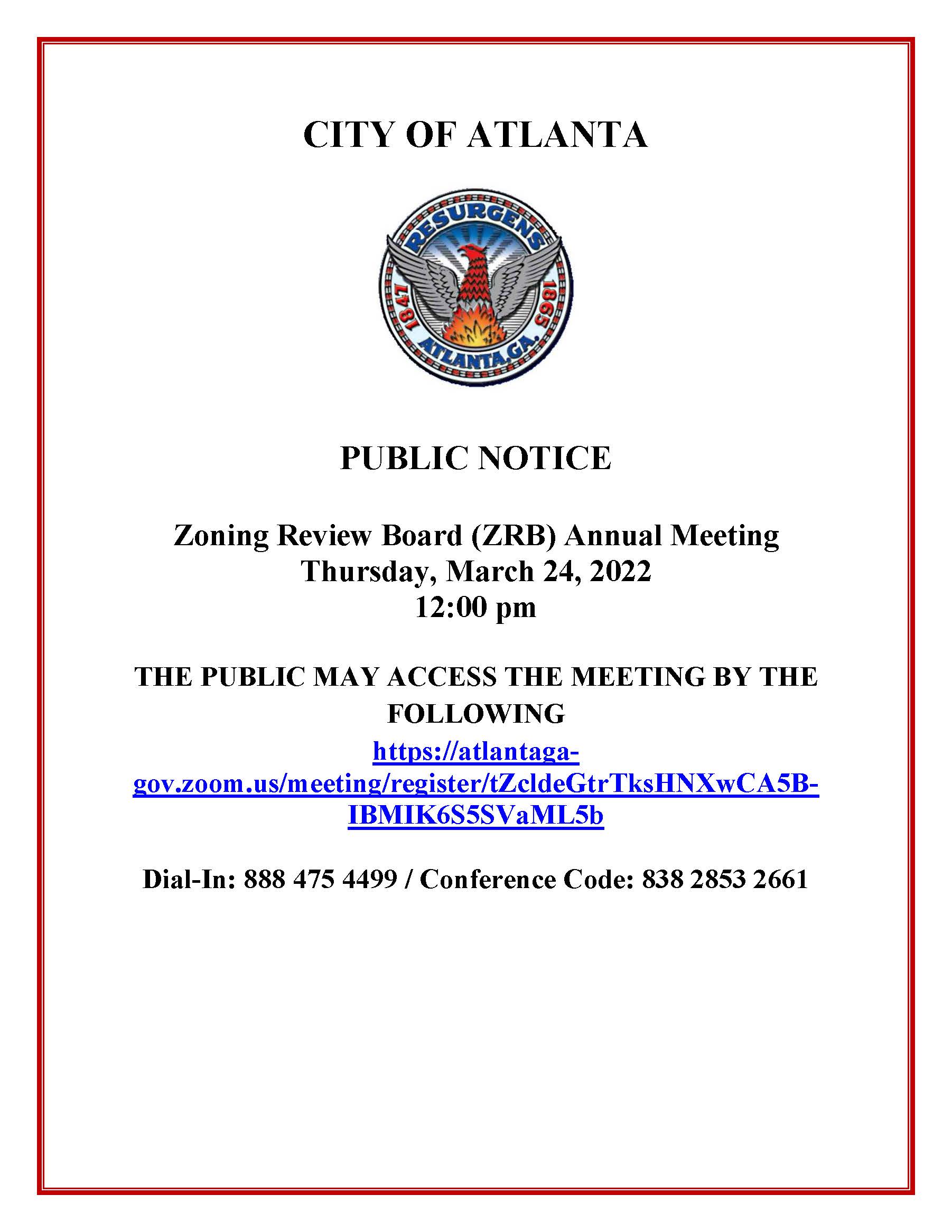 Virtual Public Notice - Zoning Review Board.3.24.2022