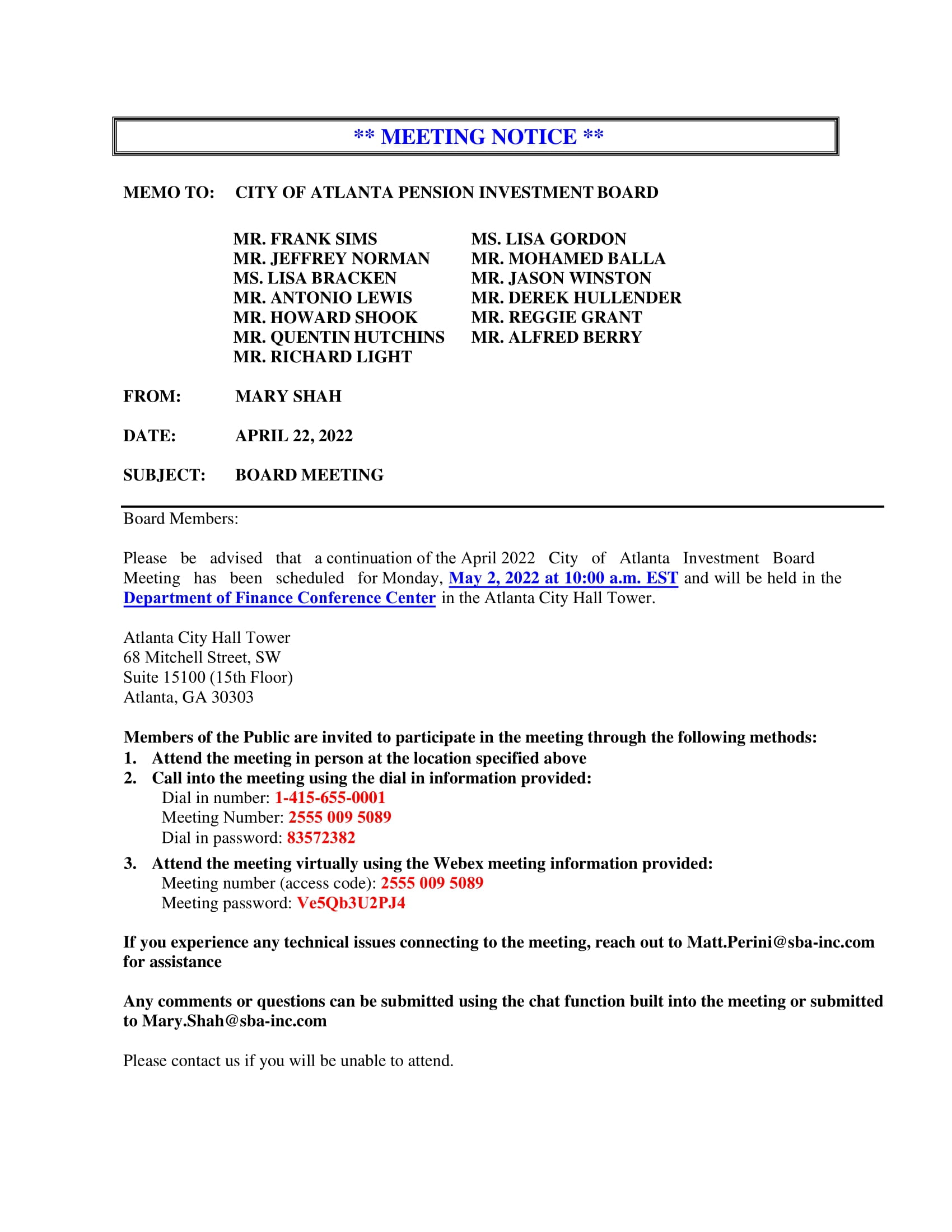 COA IB - Meeting Notice 5.2.2022-1