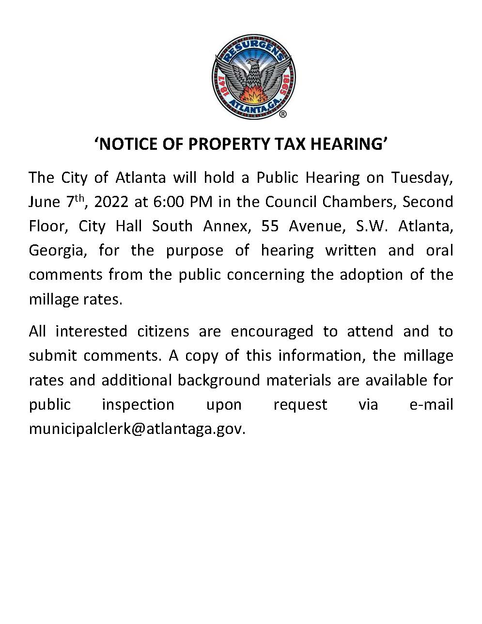 FINAL Notice of Tax Hearing 1st Advertisement June 7 2022_52022 (002)