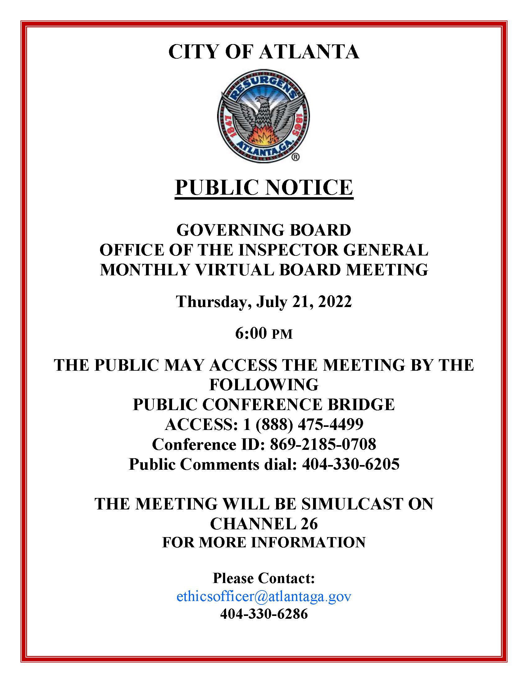 Monthly Virtual Board Meeting_Public Notice_072122